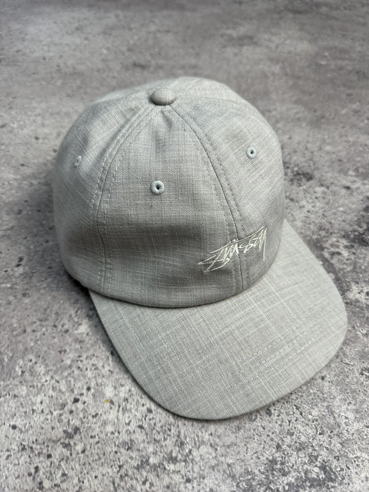 Stussy × Vintage Stussy Y2K Gray Cap Embroidered Logo Adjustable Size ONE SIZE - 4 Thumbnail