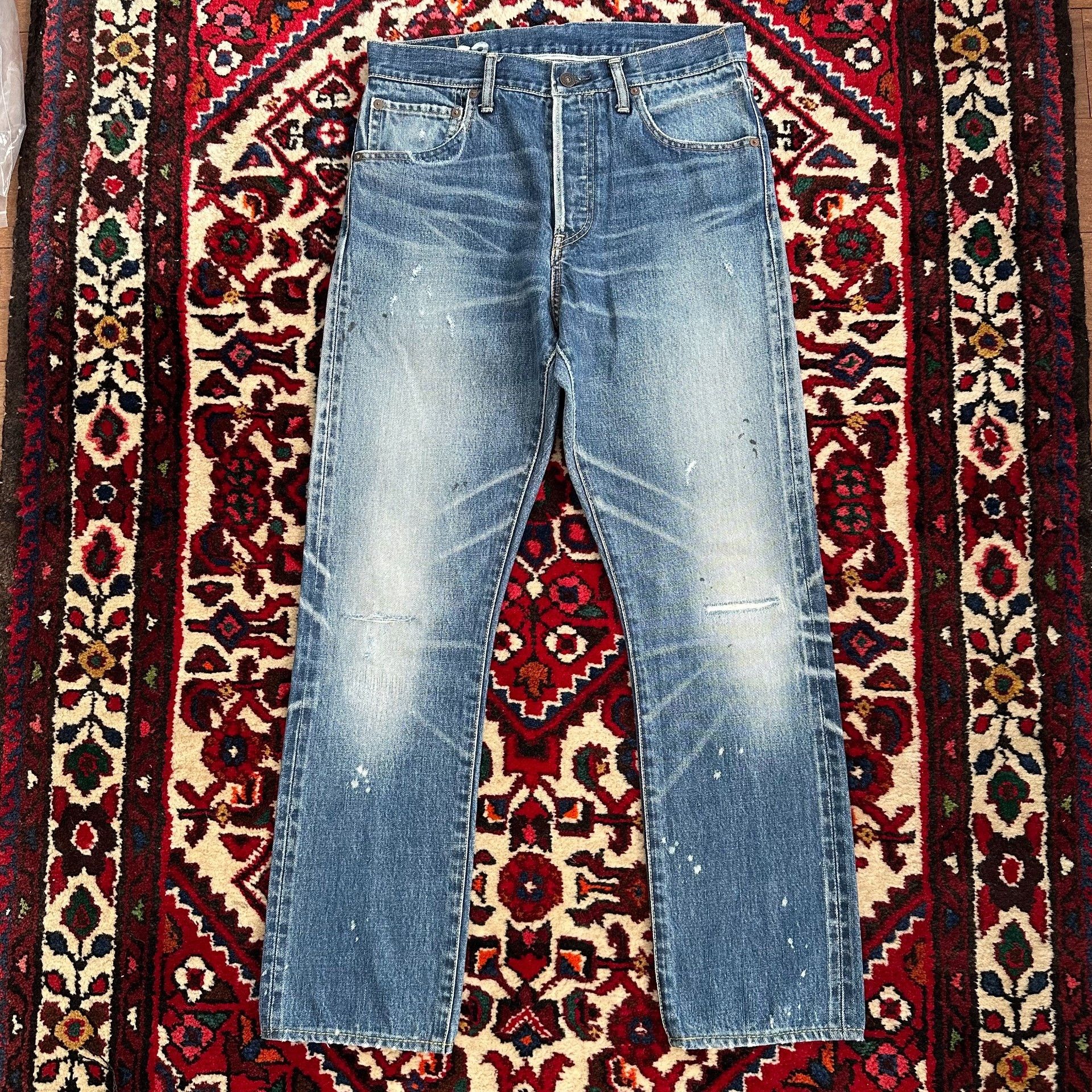 Visvim VISVIM 26SS SCOUT PANTS DRY DENIM Lmt Washed Splatter | Grailed