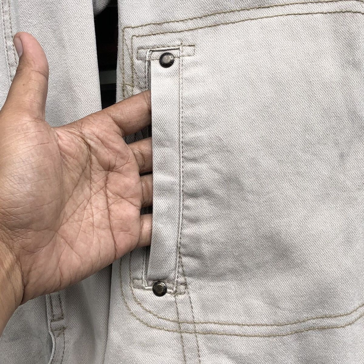 Vintage Vintage Jawin Denim Work Jacket Size US L / EU 52-54 / 3 - 3 Thumbnail