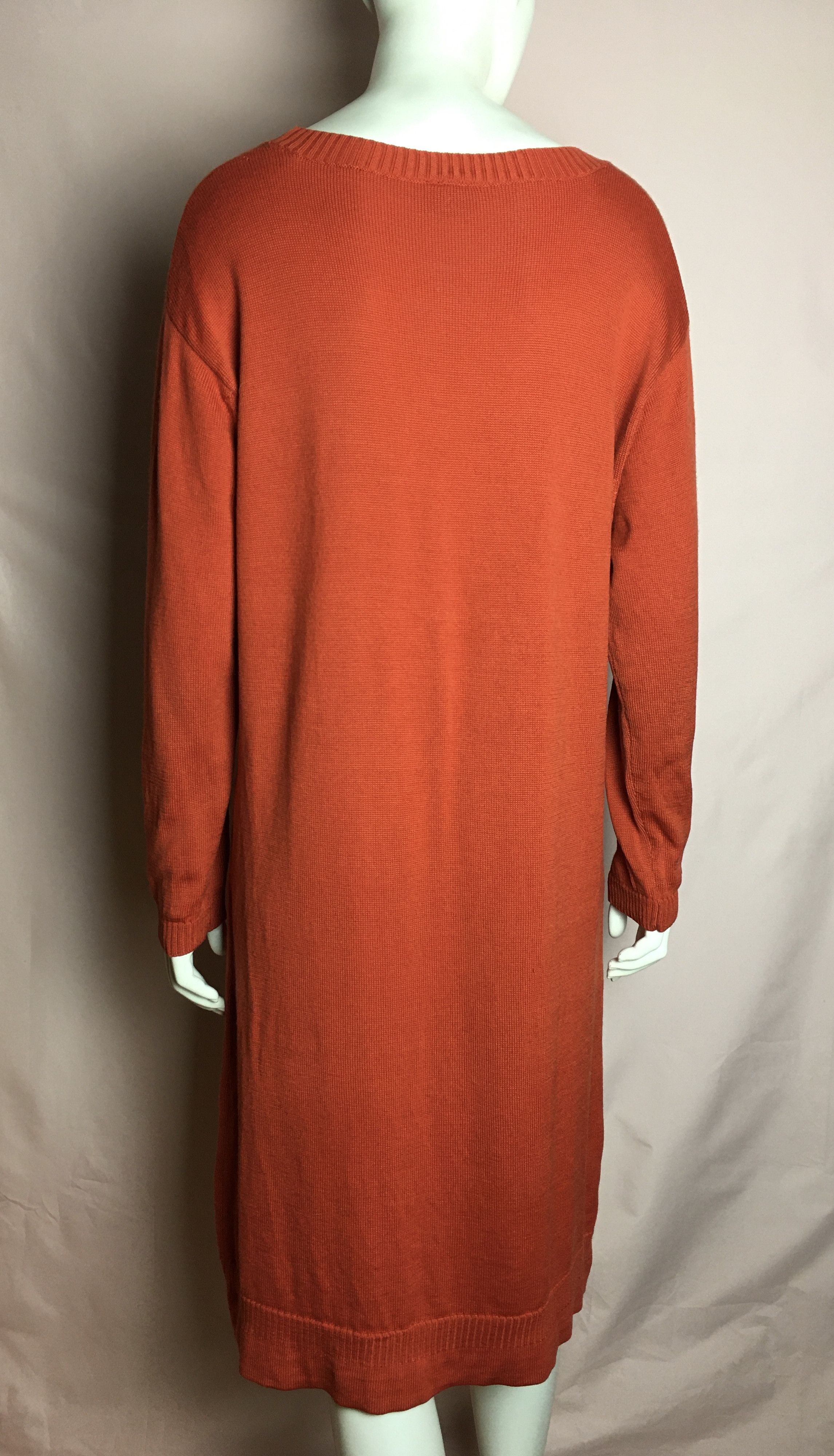 Marimekko Marimekko Cotton Blend Orange Knit Dress Size M Size M / US 6-8 / IT 42-44 - 5 Thumbnail