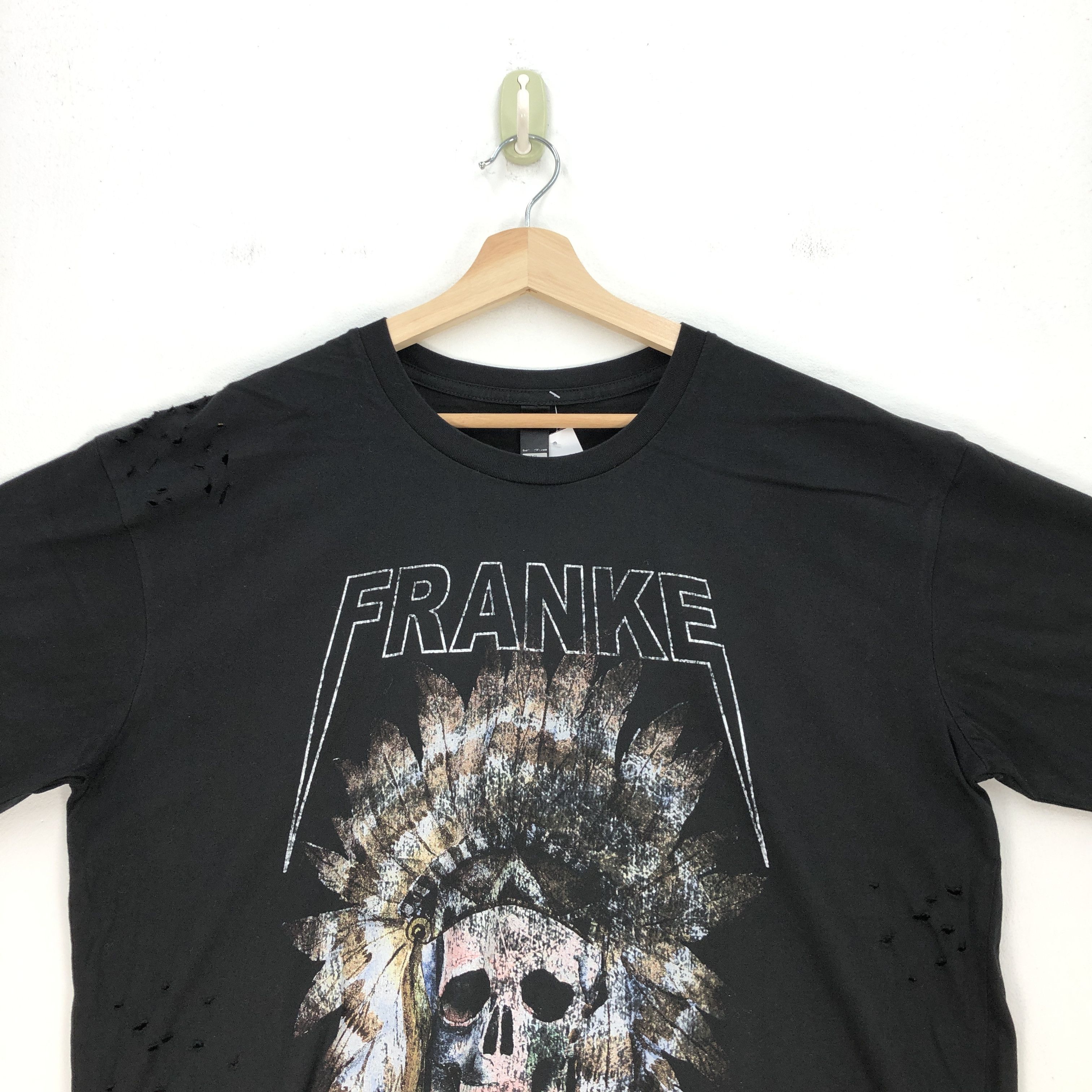 Band Tees Franke T Shirt Distress Skulls Indiana Tees alike Yezzy Tee Size US XL / EU 56 / 4 - 2 Thumbnail