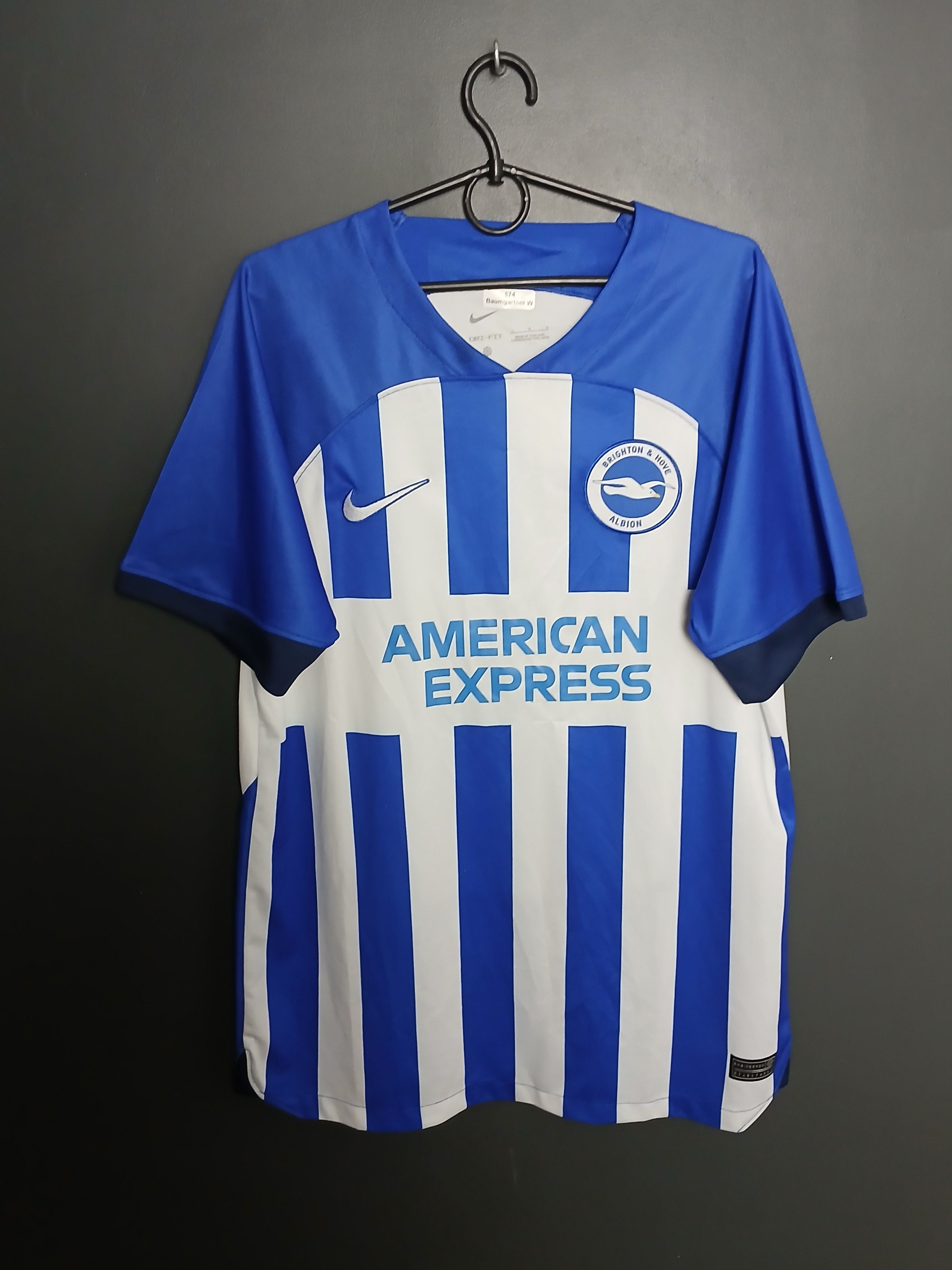 Nike Brighton & Hove Albion 23/24 Home Football Jersey T-Shirt Size US L / EU 52-54 / 3 - 1 Thumbnail