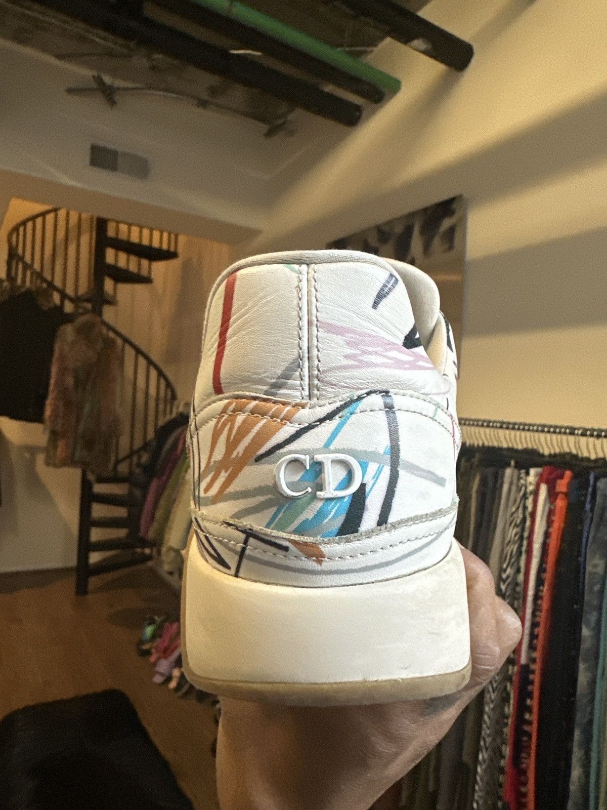 Dior × Kris Van Assche $1,500 SS15 runway Scribble velcro strap sneaker Size US 10 / EU 43 - 6 Thumbnail