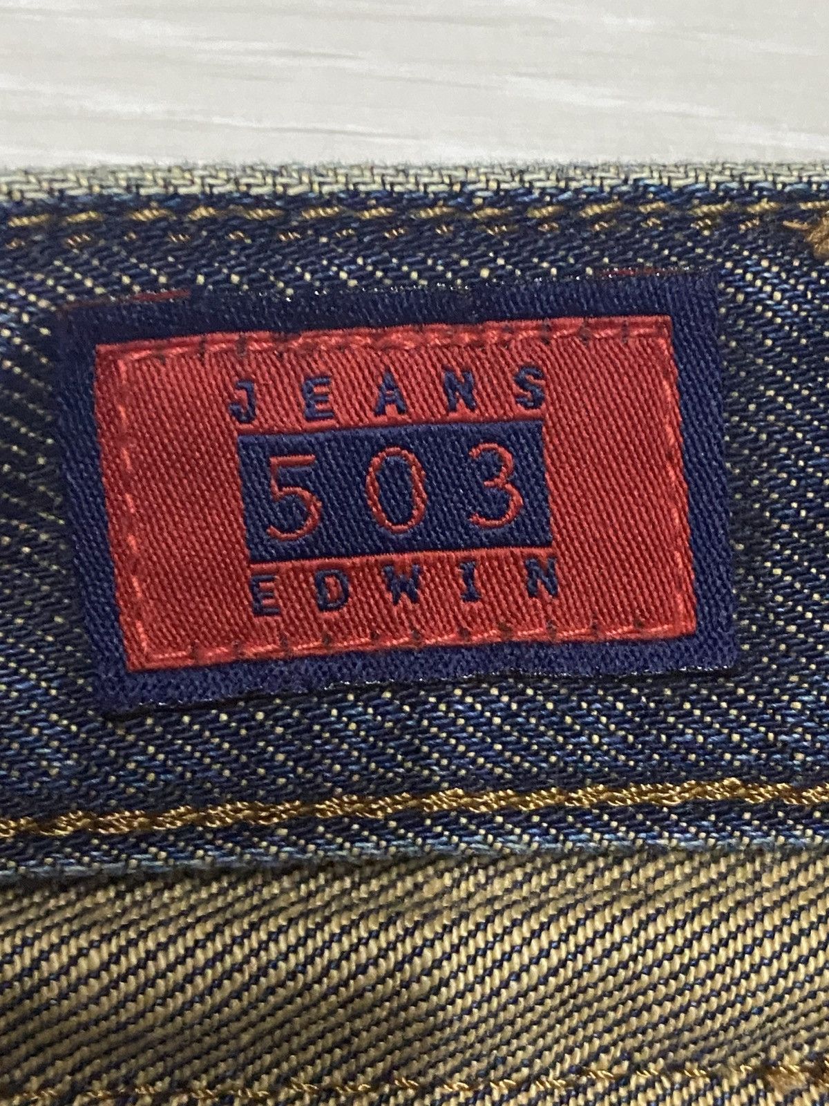 Junya Watanabe Vintage Edwin 503 Mud Wash Distressed Loose Jeans Size US 29 - 14 Thumbnail