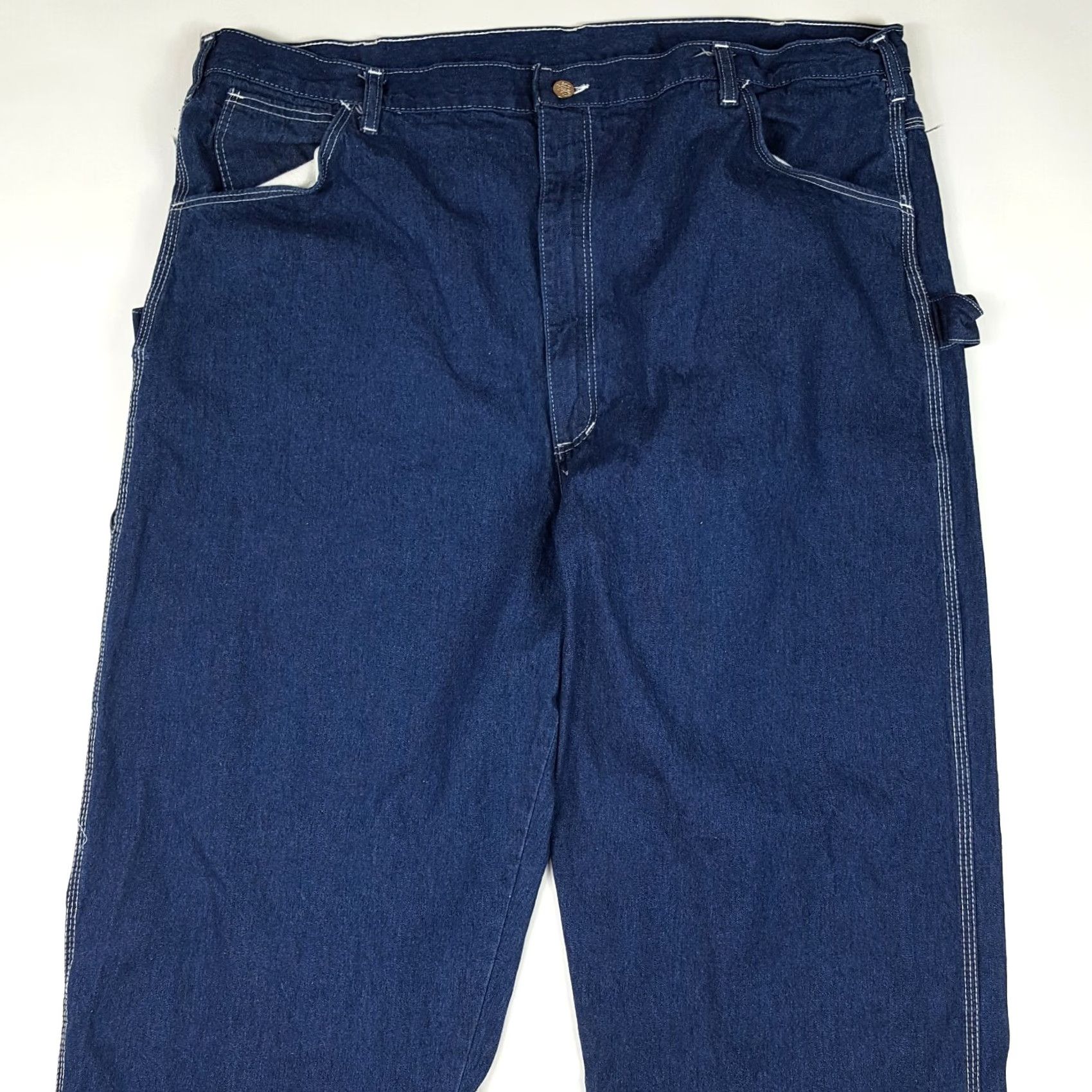 Denime VINTAGE WearGuard Carpenter Men's Jeans 44x31 Dark Denim Blue 80s 90s Workwear Relaxed Regular Mens Size US 44 / EU 60 - 2 Thumbnail