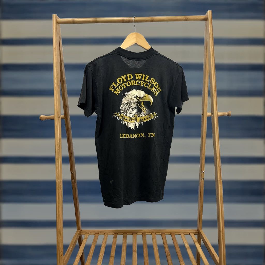 Harley Davidson VTG 80s Harley Davidson 3D Emblem T-Shirt M Black Mens Short Sleeve Vintage Eagle Has Landed Paper Thin Distressed Worn to Perfection Size US M / EU 48-50 / 2 - 1 Thumbnail