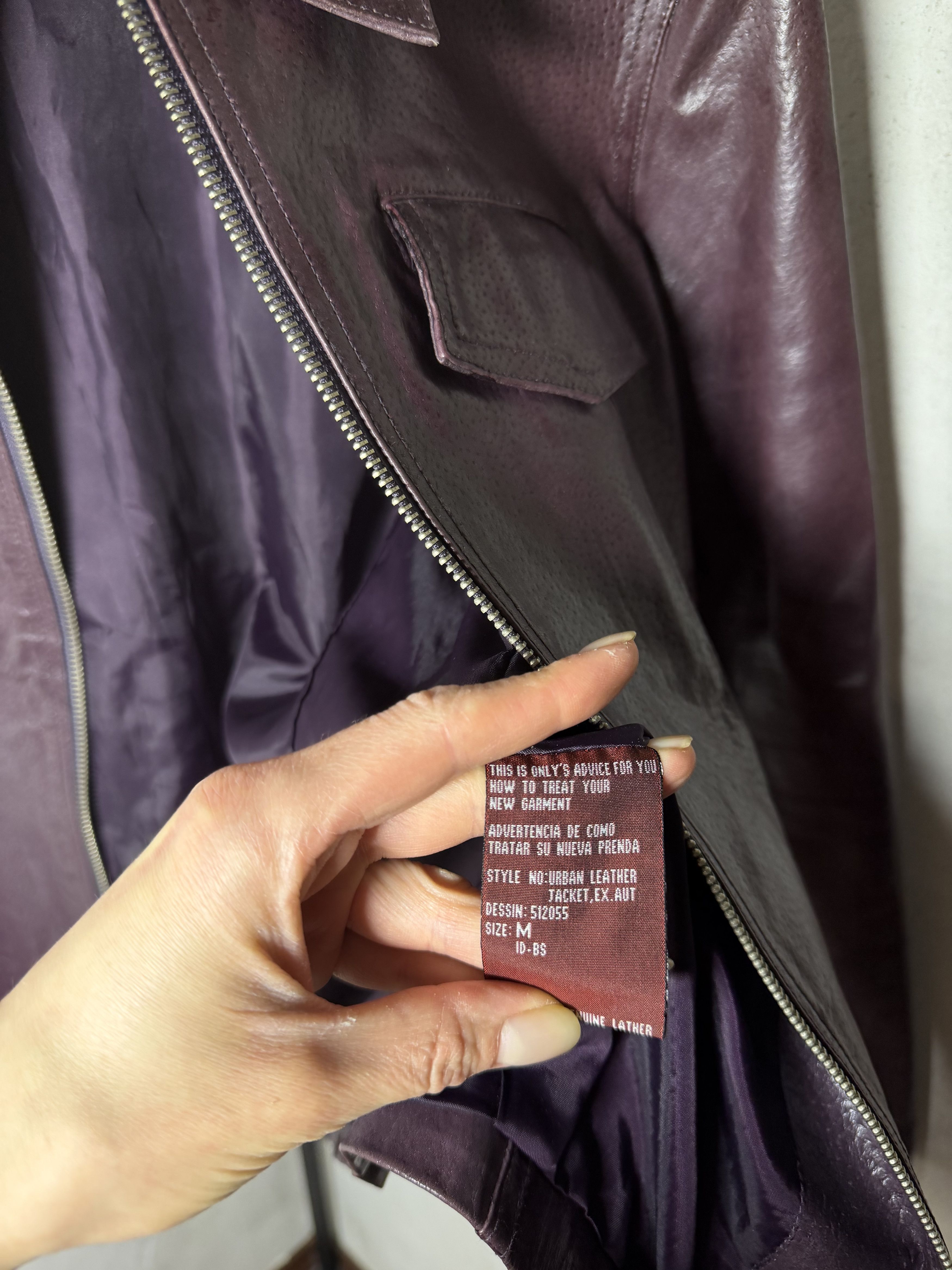 Genuine Leather Only Melancholy Rich Red Boxy Leather Jacket Size M / US 6-8 / IT 42-44 - 5 Thumbnail