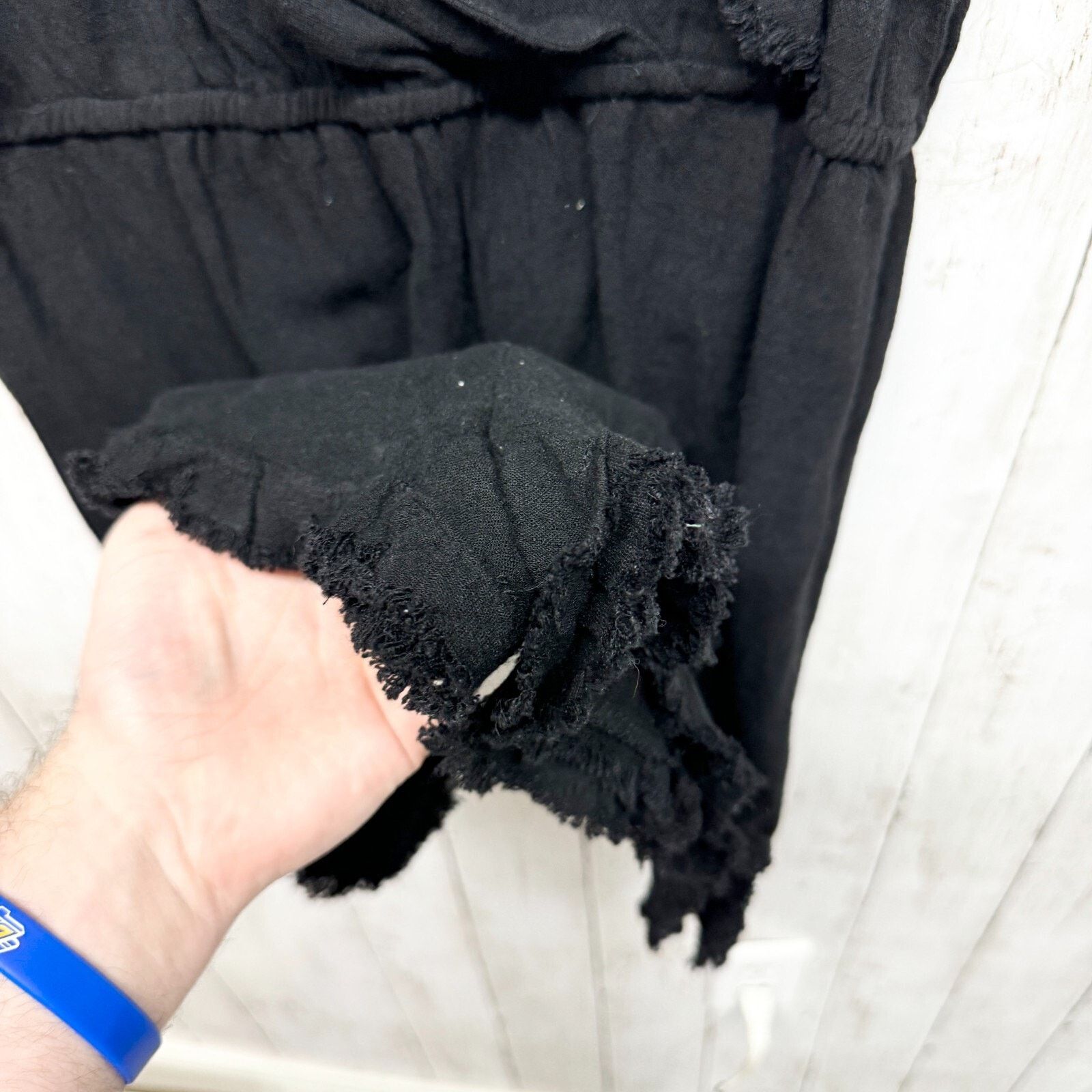 Other Umgee Romper Size L Black Cotton Ruffled Beach Lighweight Size 32" / US 10 / IT 46 - 3 Thumbnail