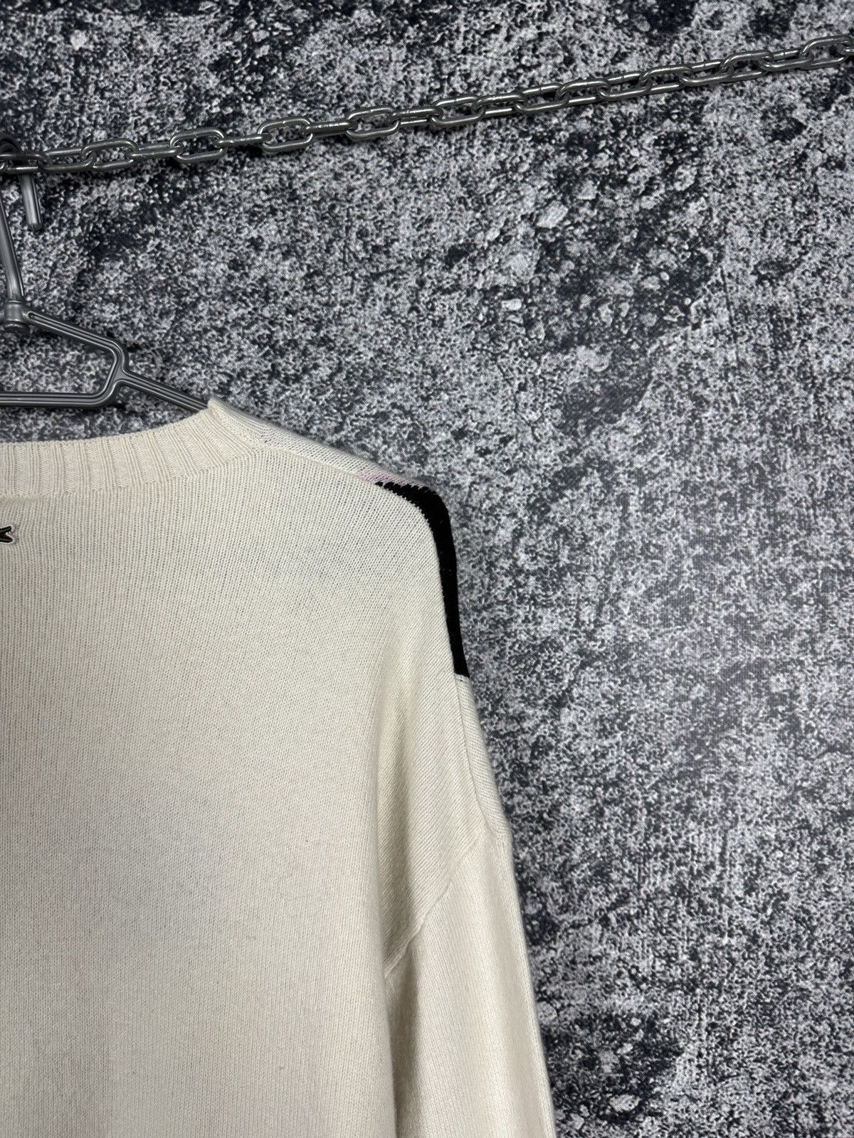 Lacoste Lacoste L!VE Patterned Knit Sweater Wool Pullover Size 40 Size S / US 4 / IT 40 - 12 Thumbnail