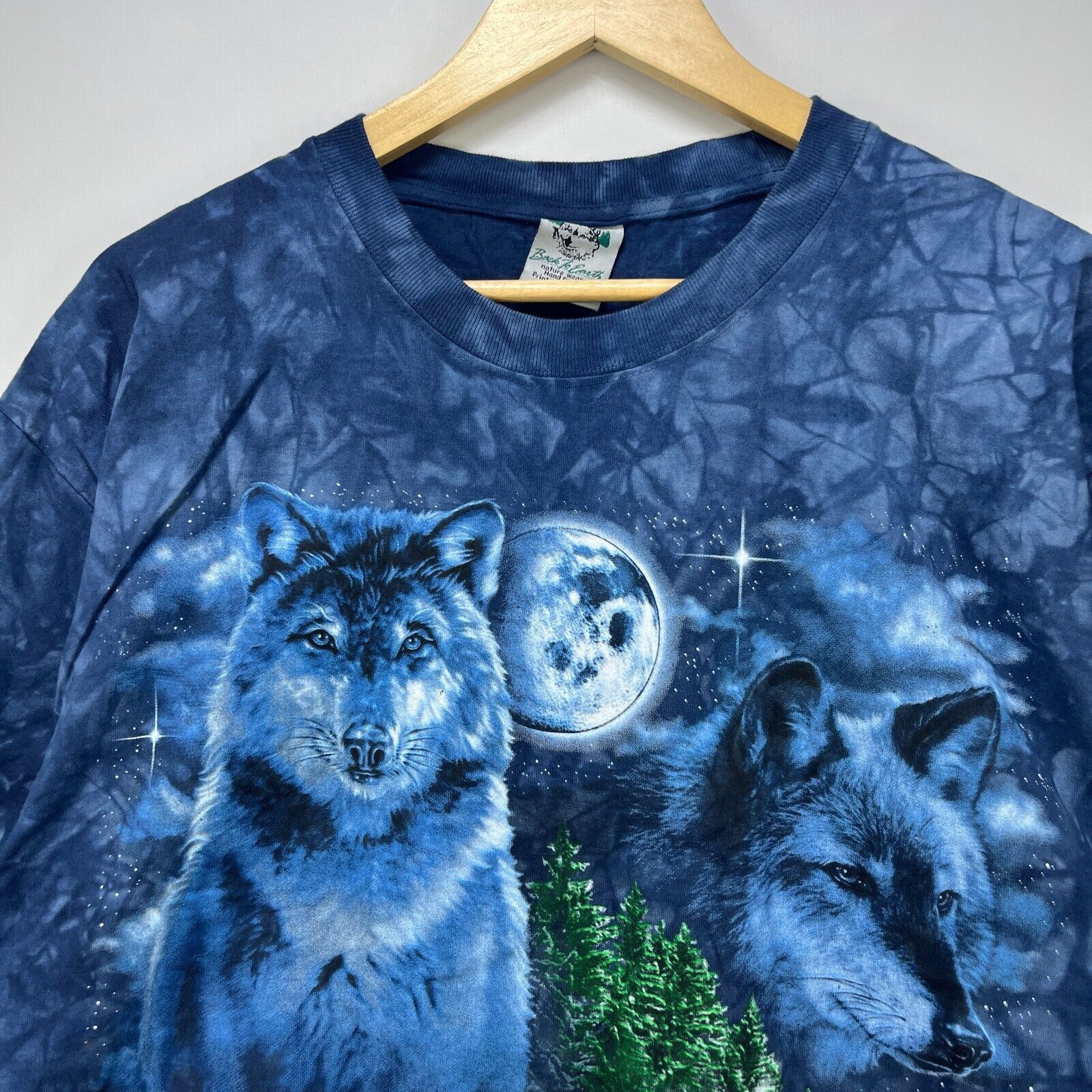 Vintage Vintage 90s Wolf Animal Dog Nature Tie-Dye T-Shirt XL Size US XL / EU 56 / 4 - 3 Thumbnail