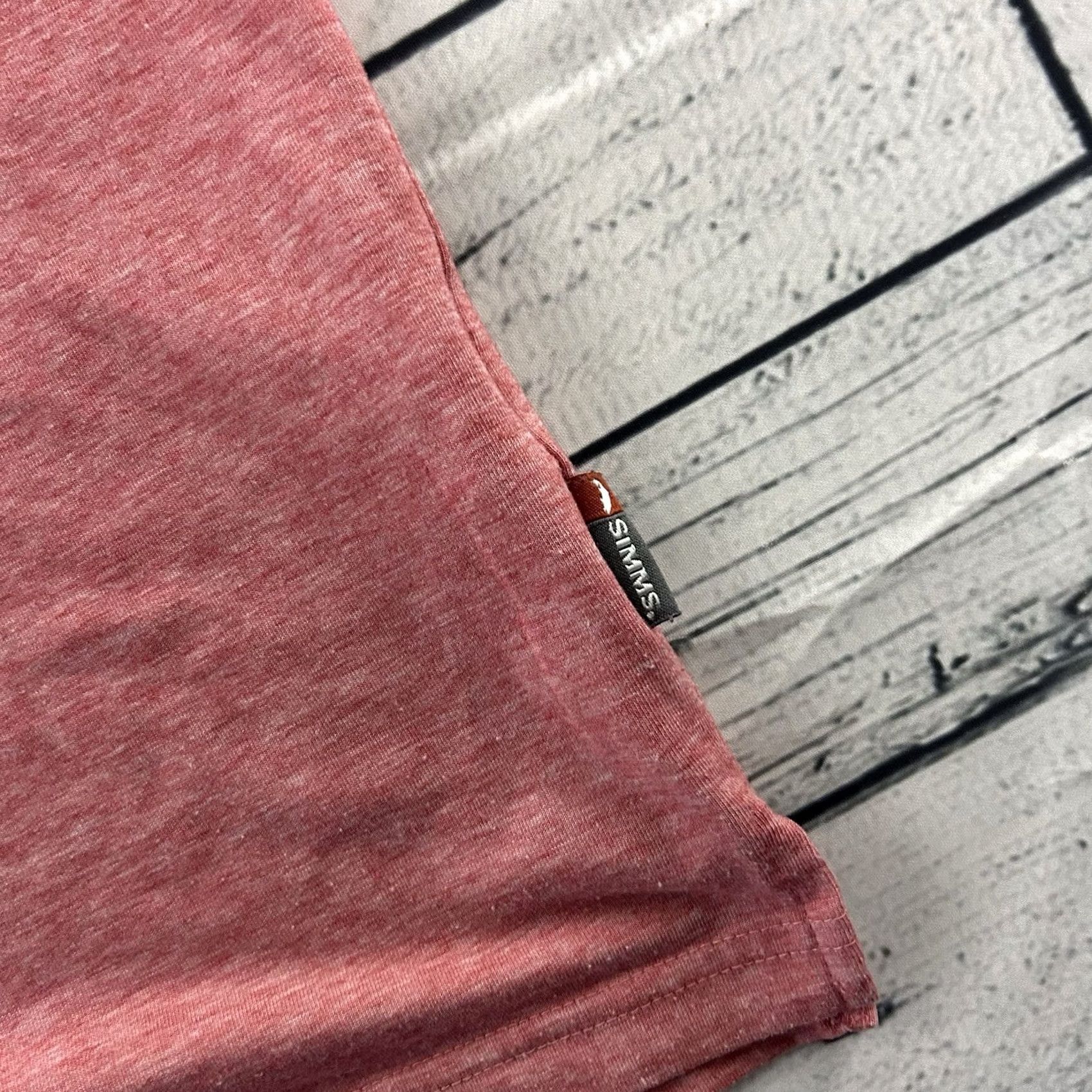 Vintage SIMMS Short Sleeve Button-Up Polo Shirt Men's 2XL Red Pink Pocket Shirt Size US XXL / EU 58 / 5 - 5 Thumbnail