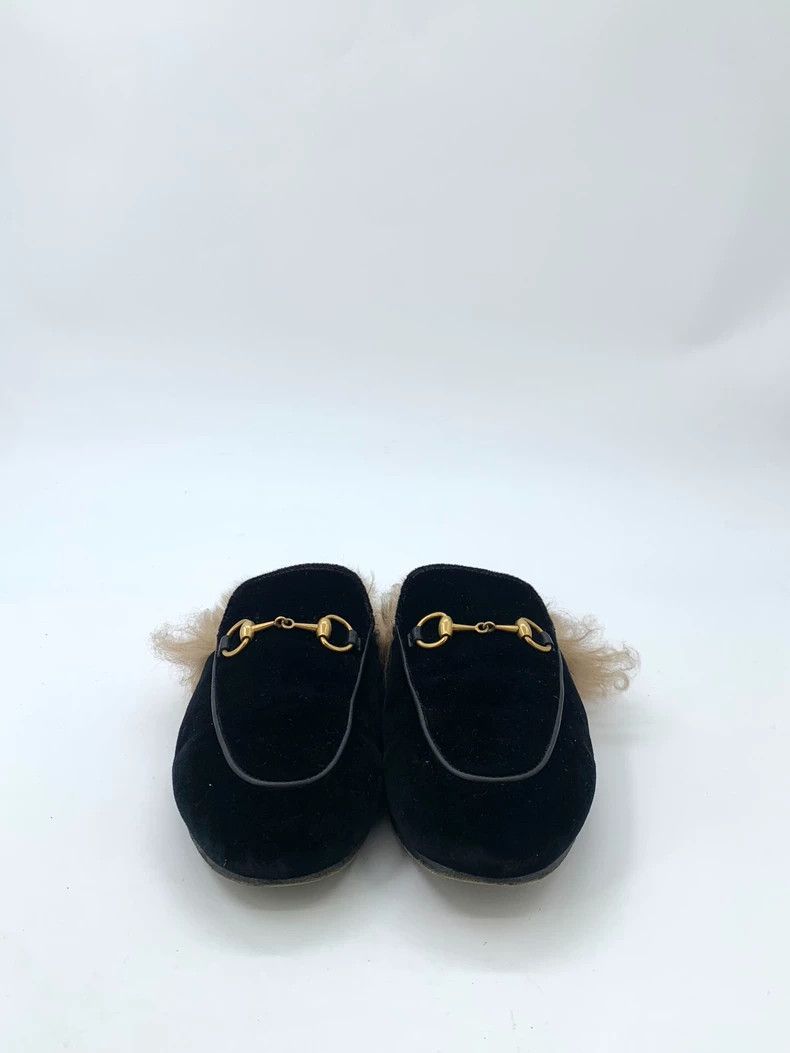 Gucci Gucci Black Horse Buckle Plush Mule Slippers 2502-Nextarrow Size US 5 / EU 37 - 3 Thumbnail