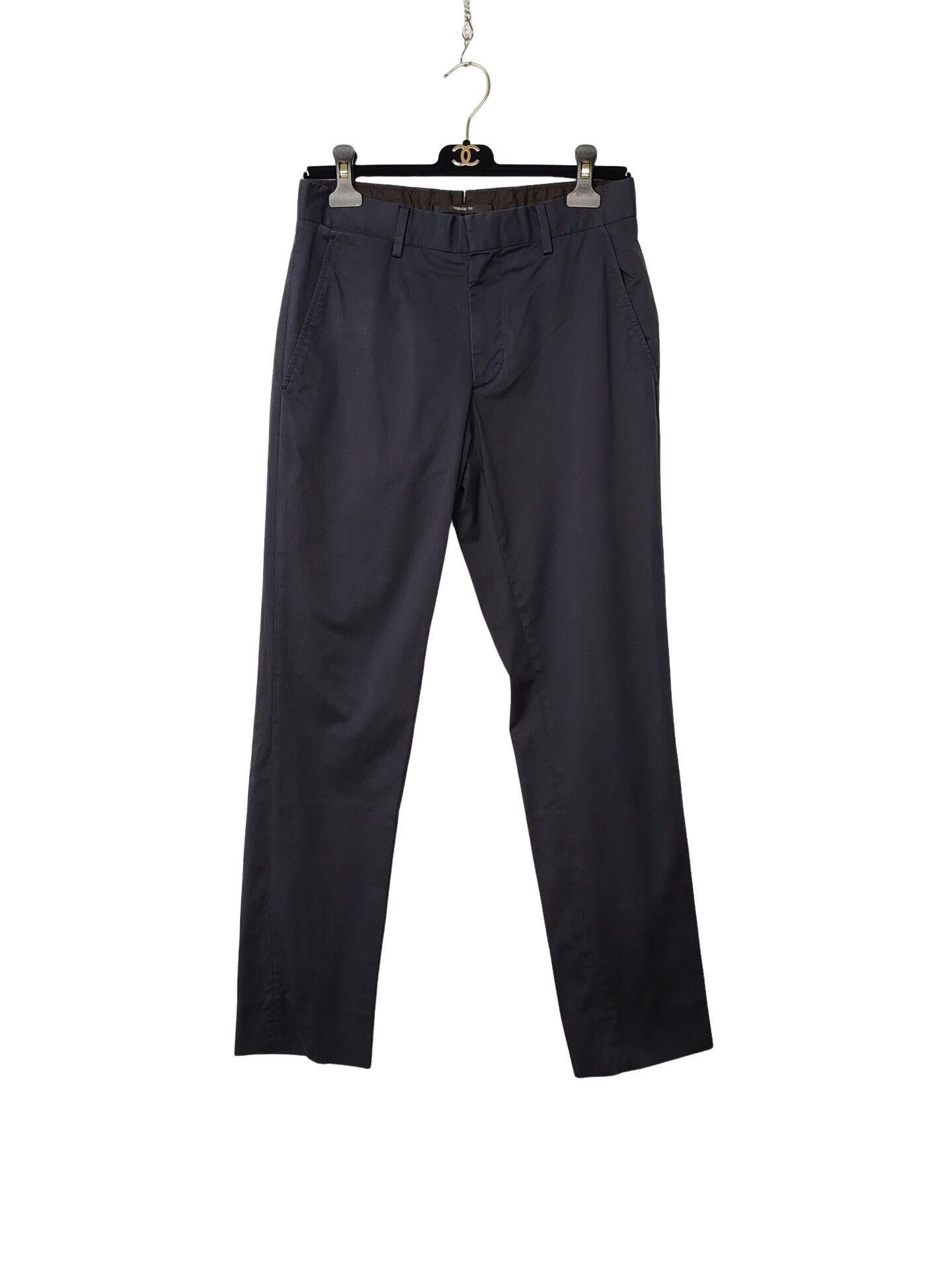 Z Zegna Zegna Navy Cotton Blend Trousers Size 28 Size US 28 / EU 44 - 1 Thumbnail