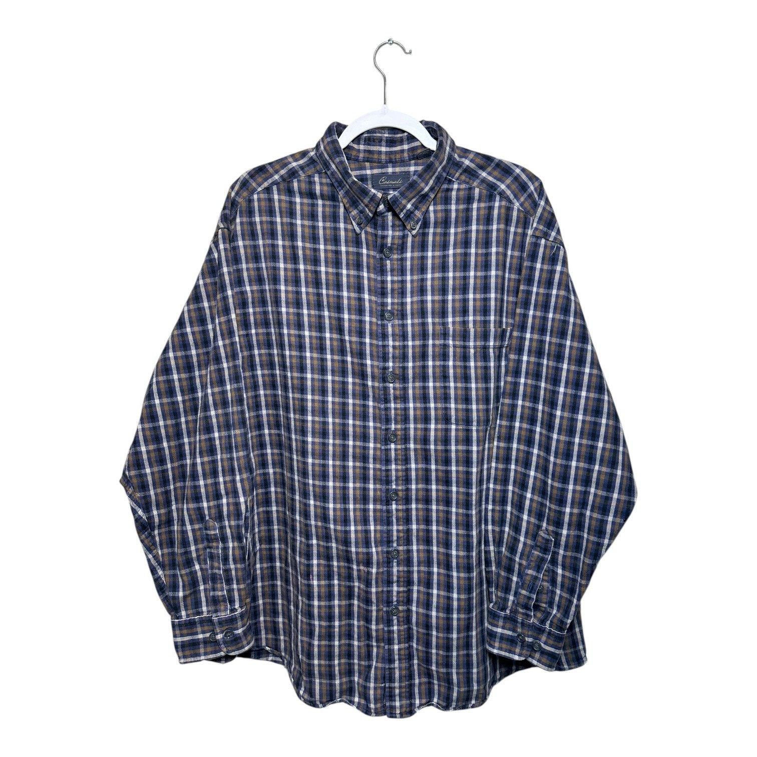 Roundtree & Yorke Roundtree & Yorke Blue Plaid Casual Shirt Mens 2XB Size US XXL / EU 58 / 5 - 1 Thumbnail