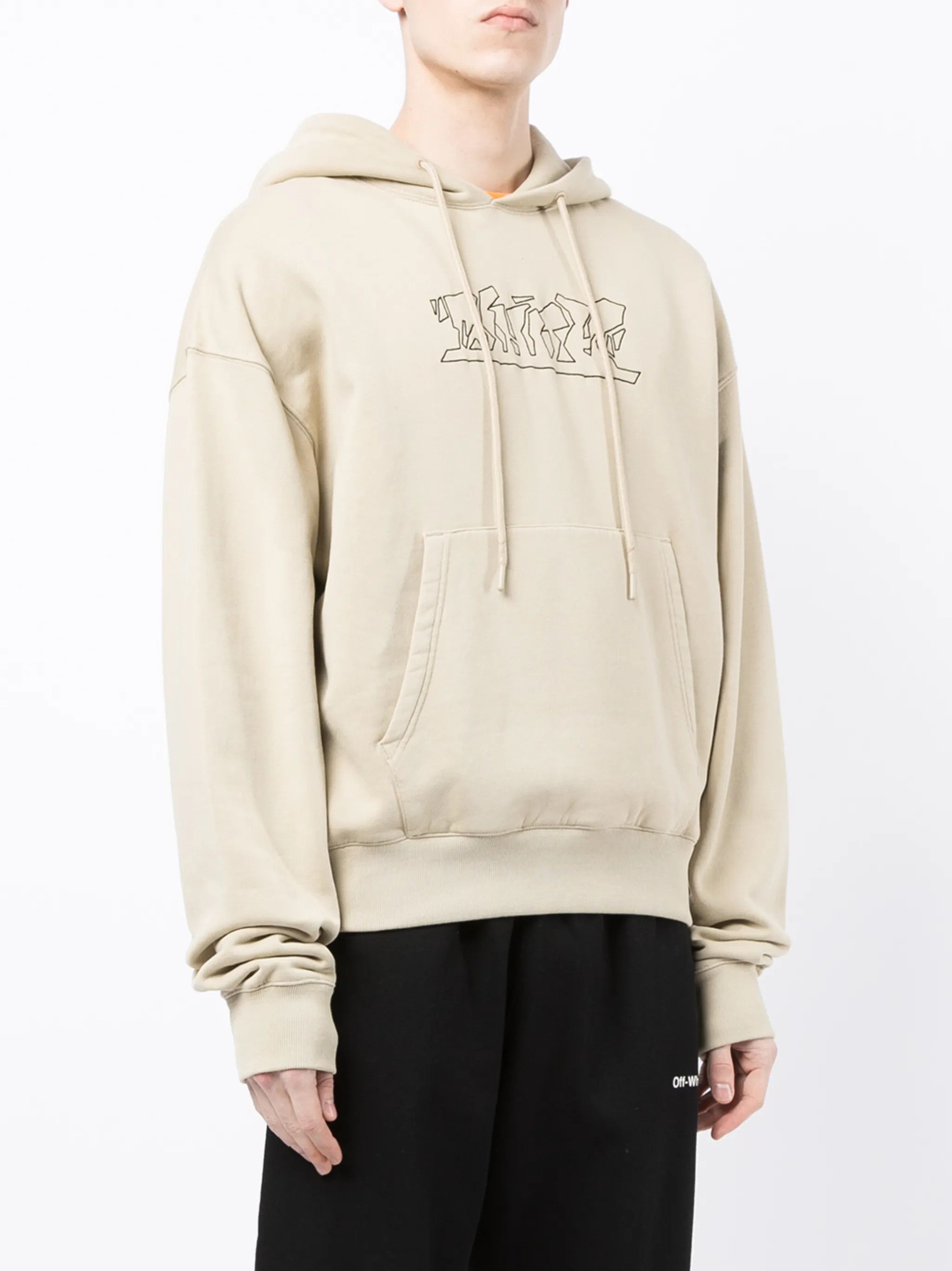 Off-White o1gr1nt0125 Figure Of Speech Over Hoodie in Beige Size US XXS / EU 40 - 3 Thumbnail