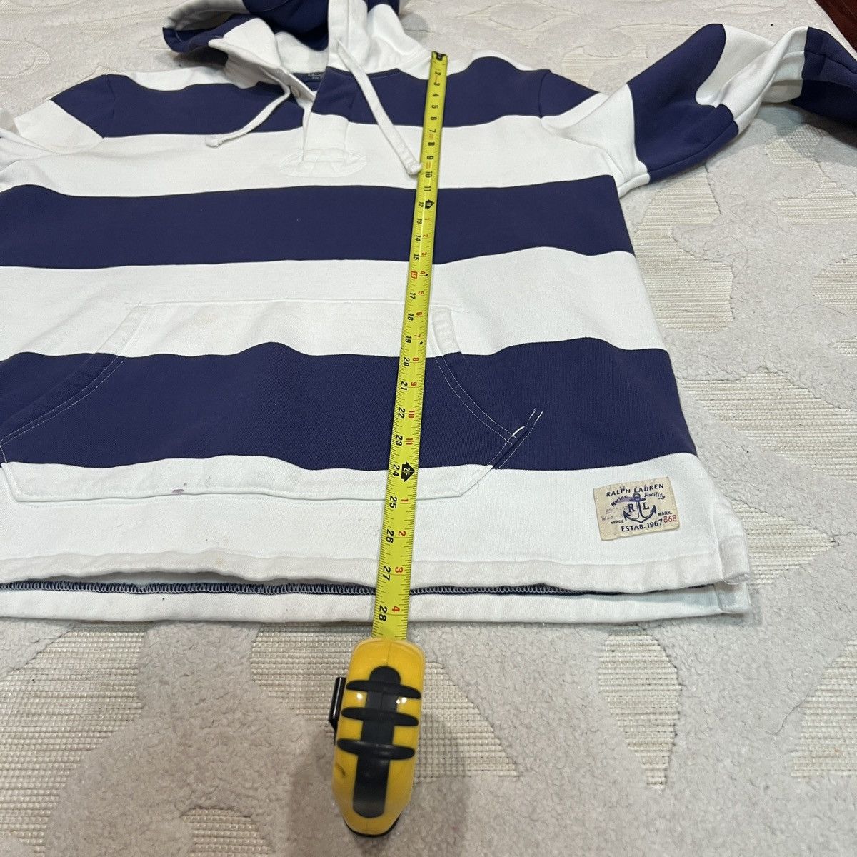 Polo Ralph Lauren Polo Ralph Lauren Rugby Striped Hoodie Sweatshirt Size US M / EU 48-50 / 2 - 6 Thumbnail