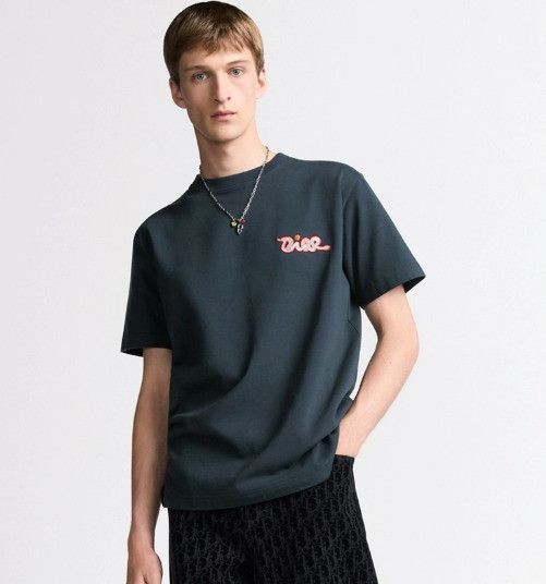 Dior × Kaws o1w1db11025 513J696 Relaxed Fit T-Shirt in Blue Size US S / EU 44-46 / 1 - 3 Thumbnail