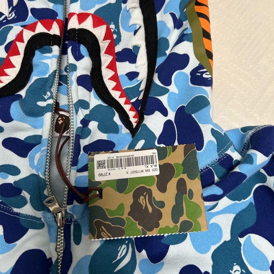 Bape COLOR CAMO SHARK FULL ZIP HOODIE Size US XL / EU 56 / 4 - 3 Thumbnail