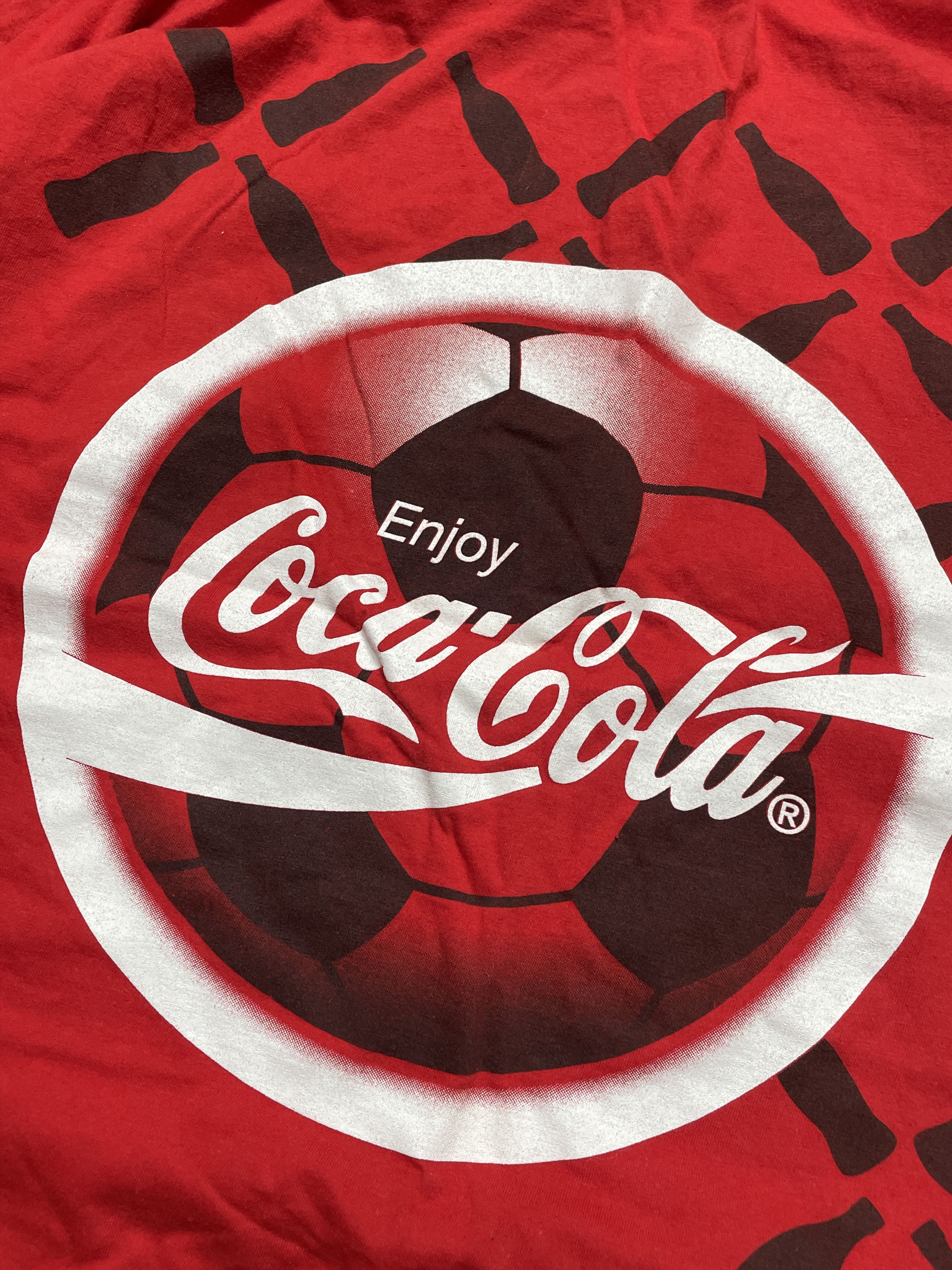 Coca Cola ❗️RARE❗️Vintage 1996 UEFA Euro England Coca Cola T-Shirt Size US L / EU 52-54 / 3 - 5 Thumbnail