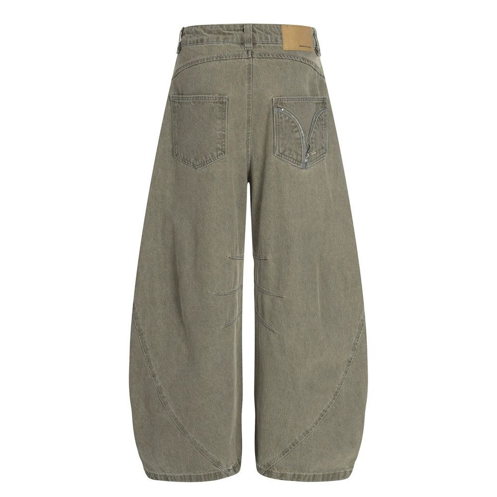 Vintage Street casual men's washed distressed scimitar pants Size US 32 / EU 48 - 2 Thumbnail