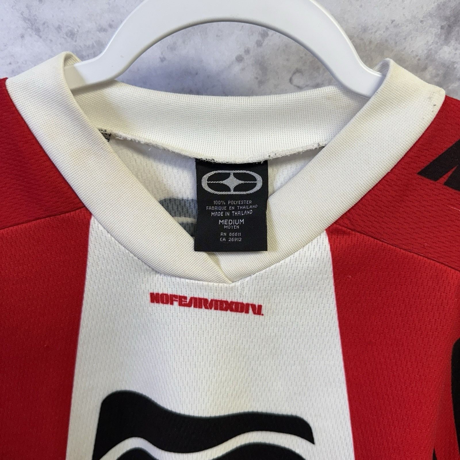 No Fear Vintage No Fear MX Racing Jersey Mens M White/Red Long Sleev Size US M / EU 48-50 / 2 - 4 Thumbnail