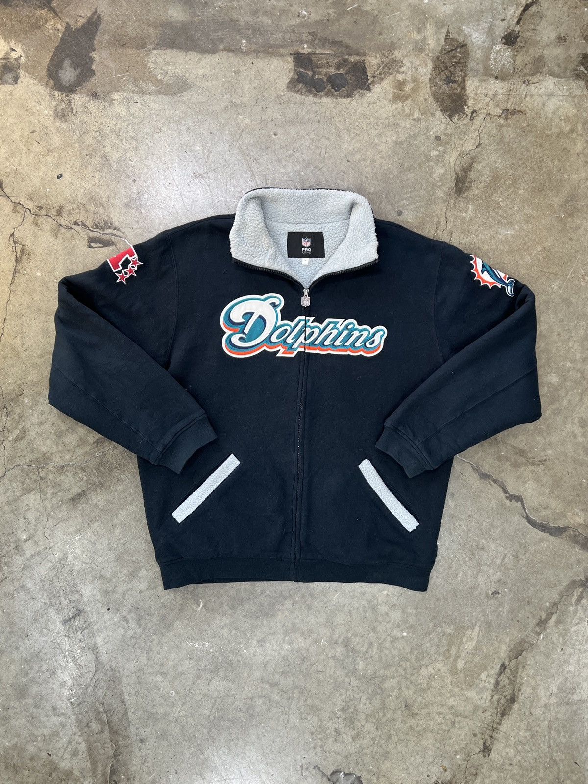 NFL Vintage NFL Pro Line Miami Dolphins Football Fleece Large Size US L / EU 52-54 / 3 - 2 Thumbnail
