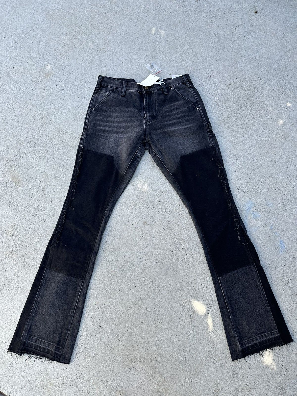 Vintage Mens MNML Black Flared Denim Size US 30 / EU 46 - 1 Thumbnail