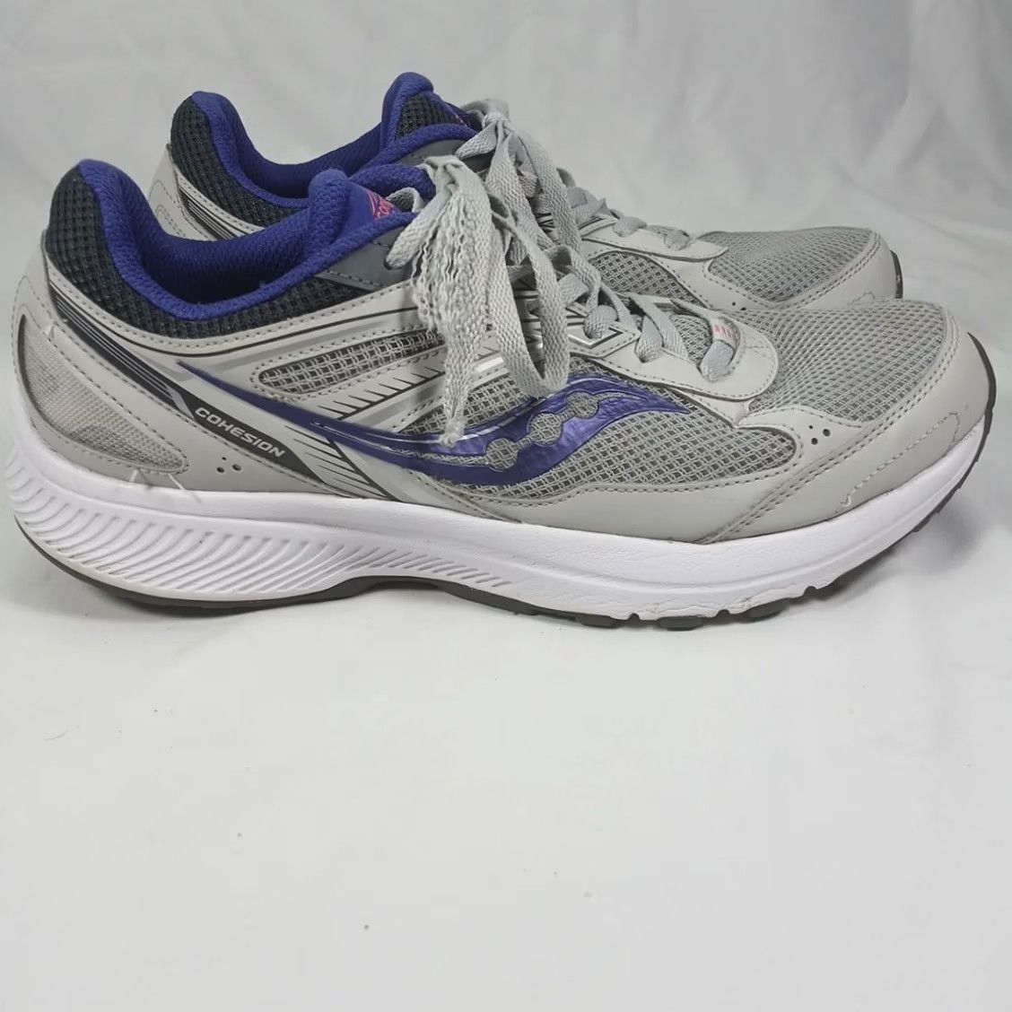 Saucony Saucony Cohesion 9 Women Sneaker Shoes Size 11 Gray Purple Athletic Running Casual Sports Comfort Size US 9 / IT 39 - 5 Thumbnail