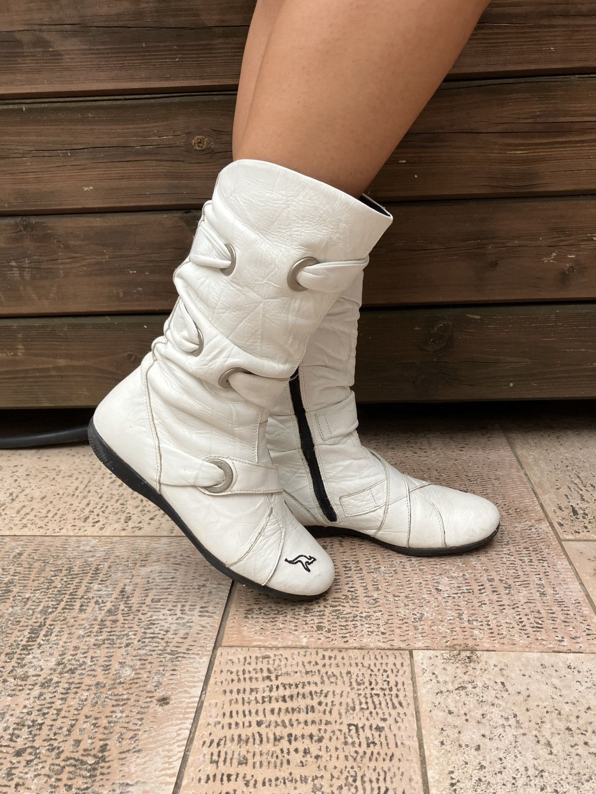 KangaROOS Kangaroos vintage white leather boxer gorpcore boots Size US 5.5 / IT 35.5 - 5 Thumbnail