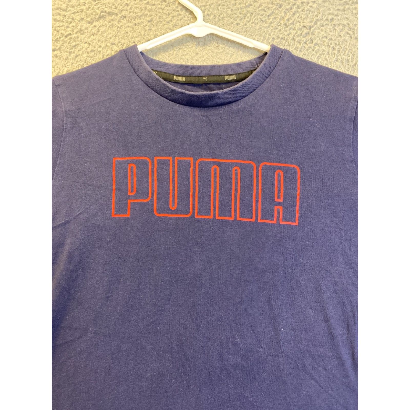 Puma PUMA Shirt Adult S Navy Blue & Red Breathable Short Sleeve Casual Mens/52-54 Shirt T-Shirt Pullover Regular Men Blue Logo Size US S / EU 44-46 / 1 - 2 Thumbnail