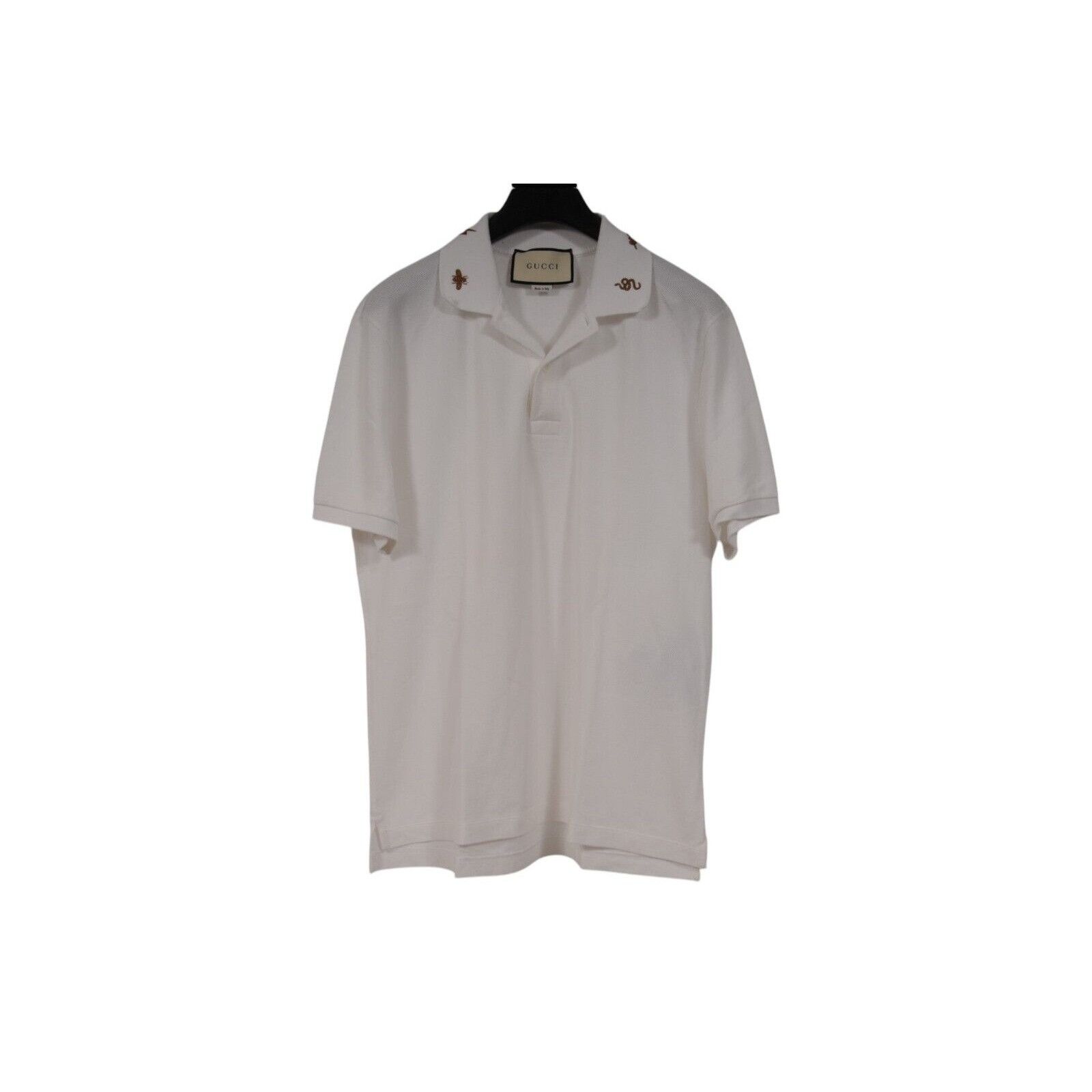 Gucci Embroiderd Butterfly Snake Polo White Size US L / EU 52-54 / 3 - 10 Thumbnail