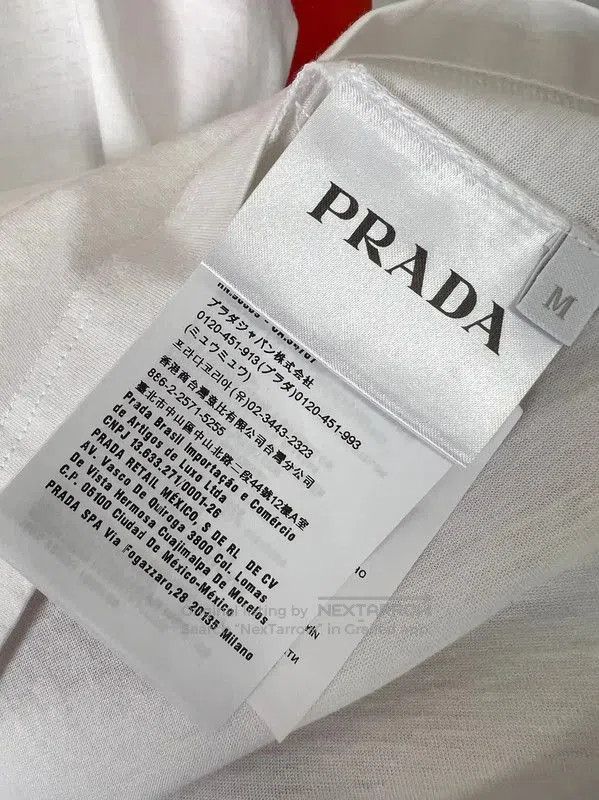 Prada Prada Men's Summer White Cotton T-Shirt. Size US M / EU 48-50 / 2 - 7 Thumbnail