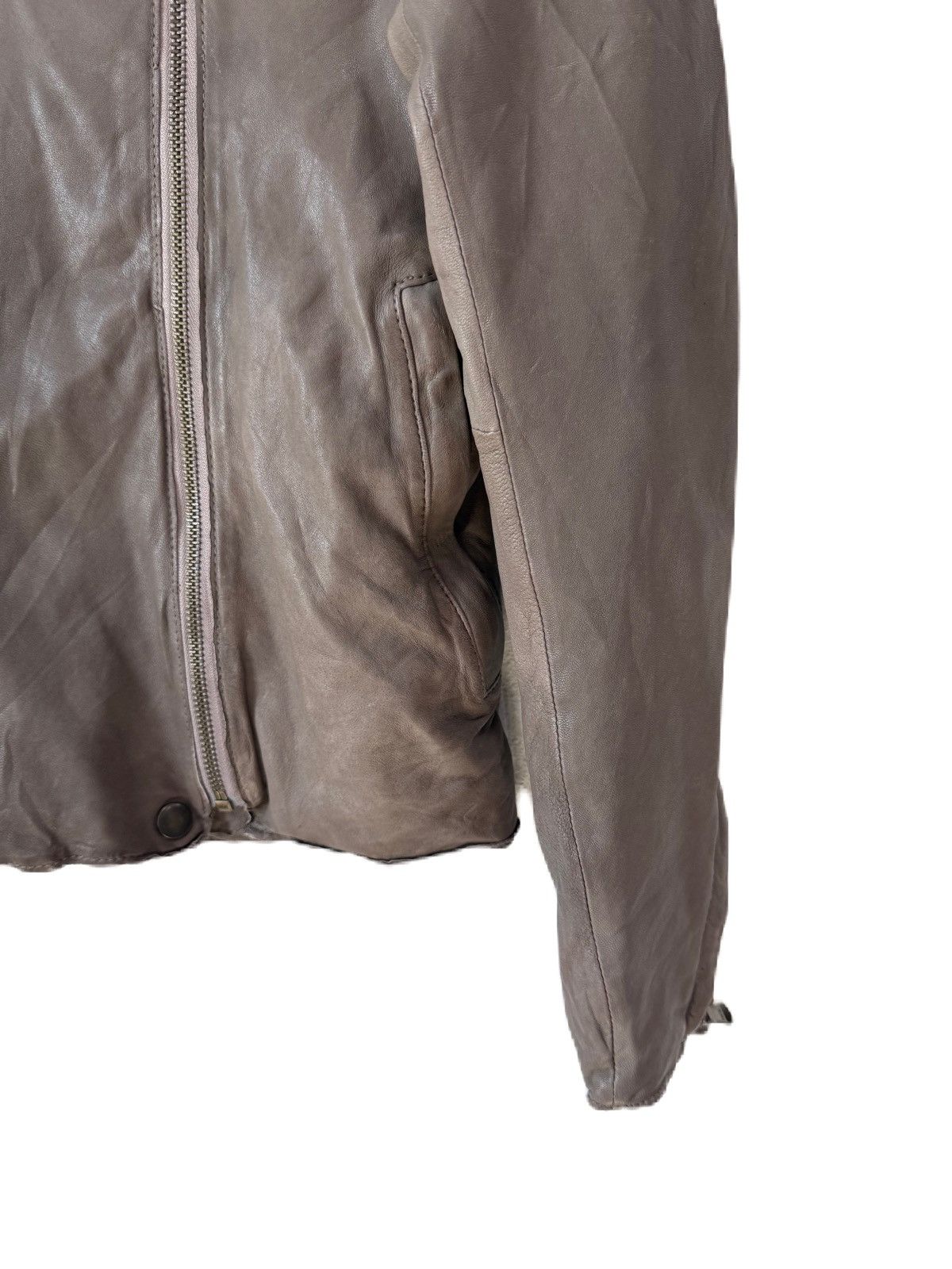 SHIPS JAPANESE BRAND SHIPS LEATHER JACKET ASYMMETRIC SHEEPSKIN Size M / US 6-8 / IT 42-44 - 5 Thumbnail