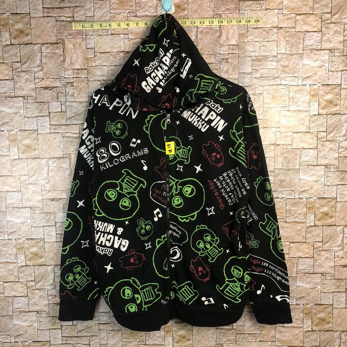 Anime × Cartoon Network × Japanese Brand CaChapin & Mukku Bakogaki anima fullprint Black Hoodie #A170 Size US L / EU 52-54 / 3 - 1 Thumbnail