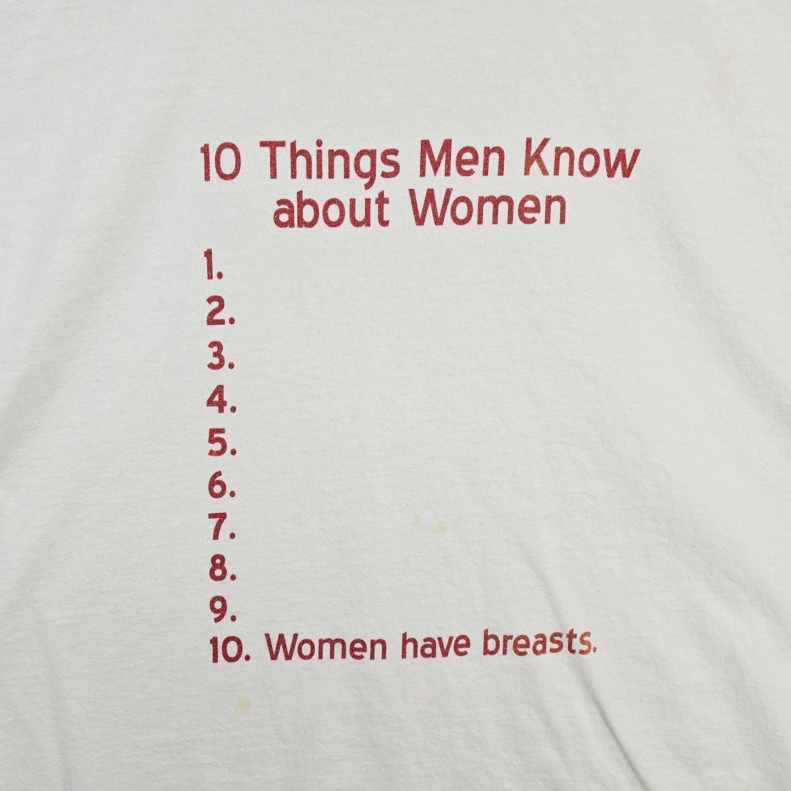 Other Vintage 10 Things Men Know About Women Shirt Mens XL Funny Size US XL / EU 56 / 4 - 3 Thumbnail