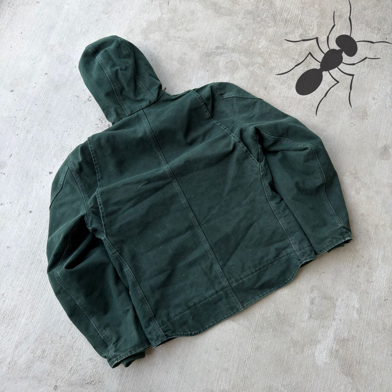 Carhartt × Vintage Carhartt J141 SPC green sierra hooded work wear jacket Size US M / EU 48-50 / 2 - 6 Thumbnail