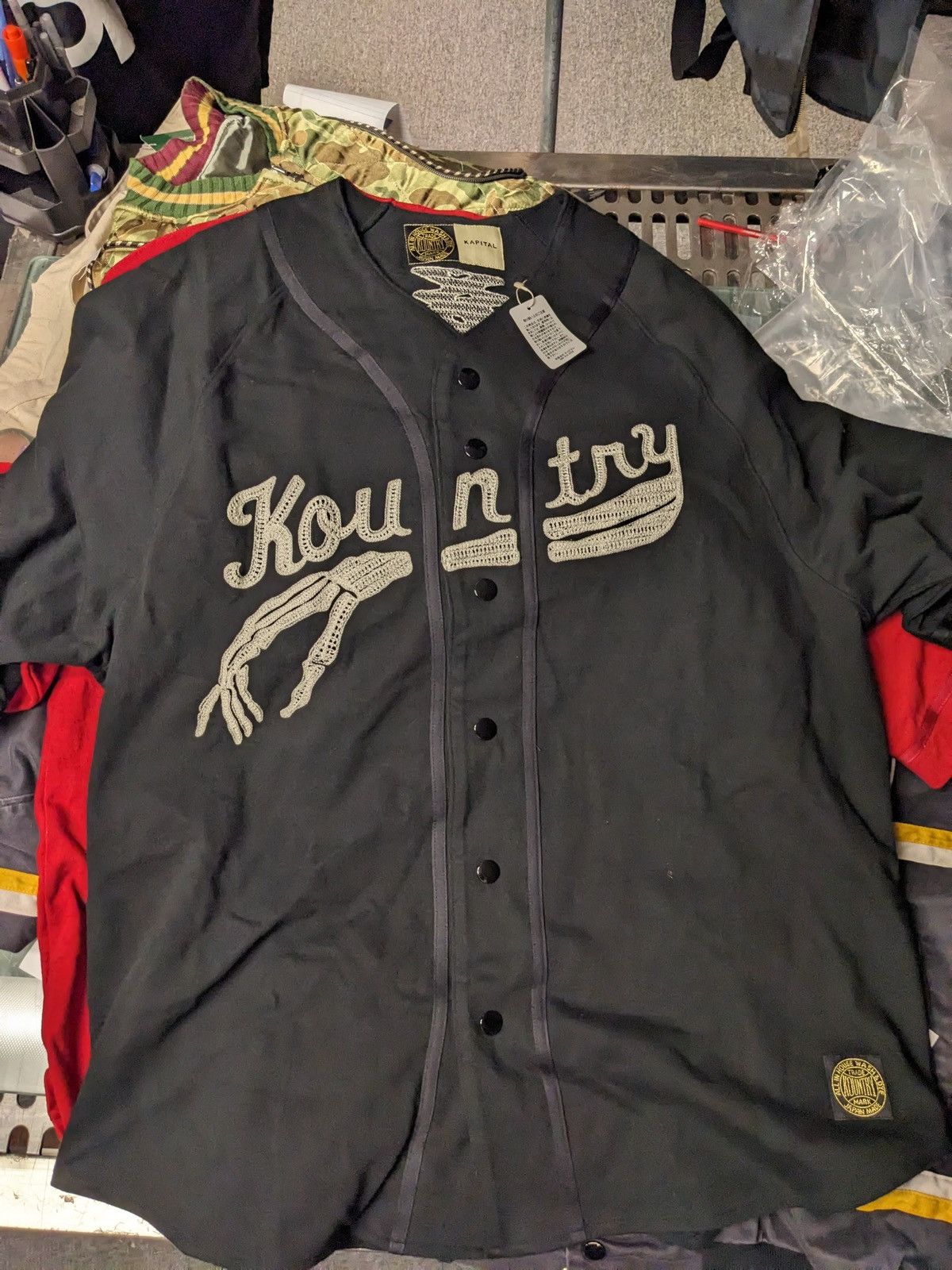 Kapital Kapital Kountry Dense Baseball Bone Jersey Black Size 4 Size US XL / EU 56 / 4 - 7 Thumbnail