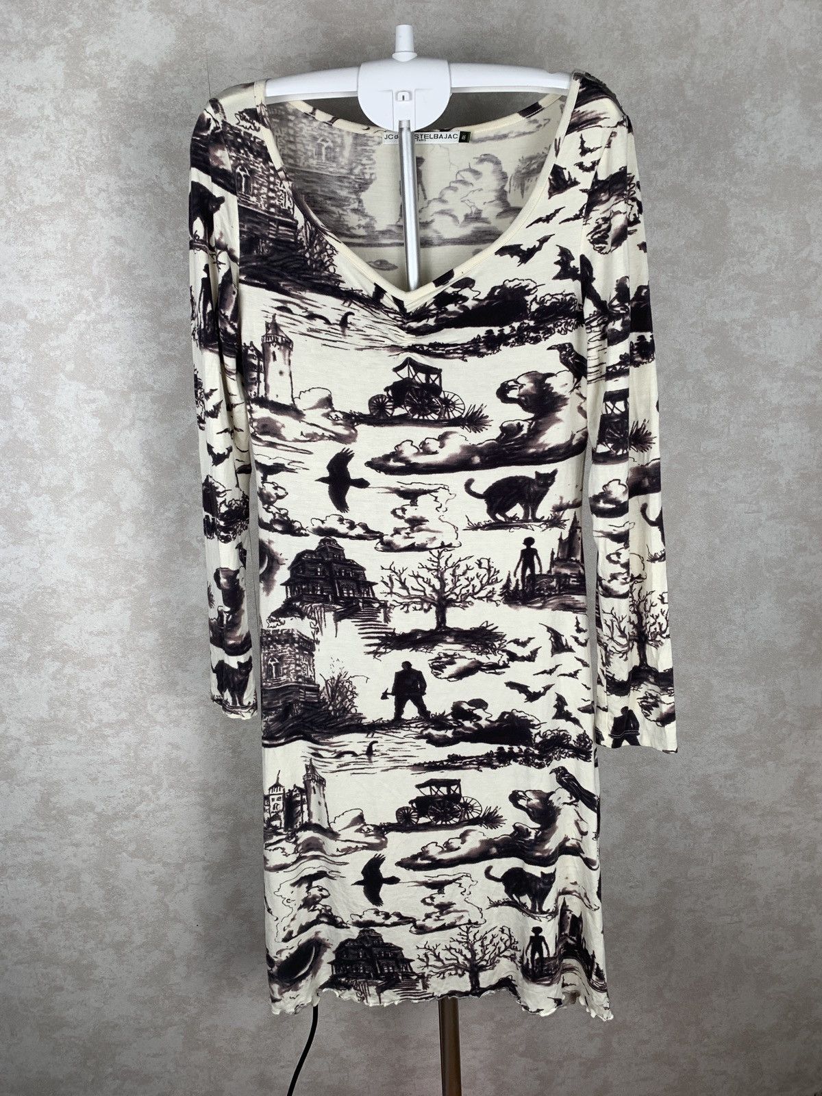 Jean Charles De Castelbajac × Vintage Jean Charles De Castelbajac Gothica Dress Size M / US 6-8 / IT 42-44 - 1 Thumbnail