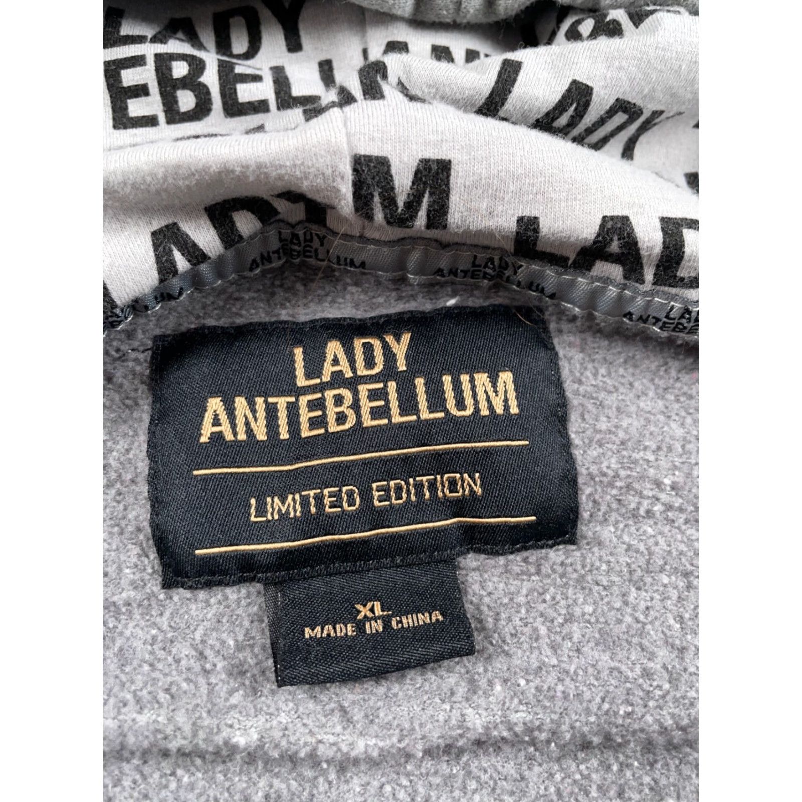 Vintage Lady Antebellum Hoodie Women XL Gray Take Me Downtour Tour Embroidered Full Zip 2014 Womens Size XL / US 12-14 / IT 48-50 - 3 Thumbnail