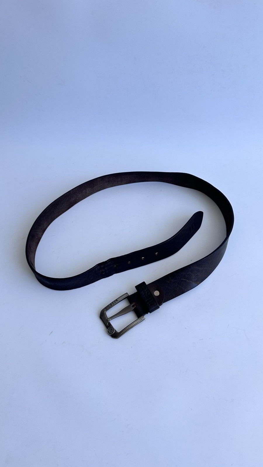 Diesel Vtg DIESEL Leather Belt Brown Distressed Grunge Y2K Gorpcore Size ONE SIZE - 9 Thumbnail