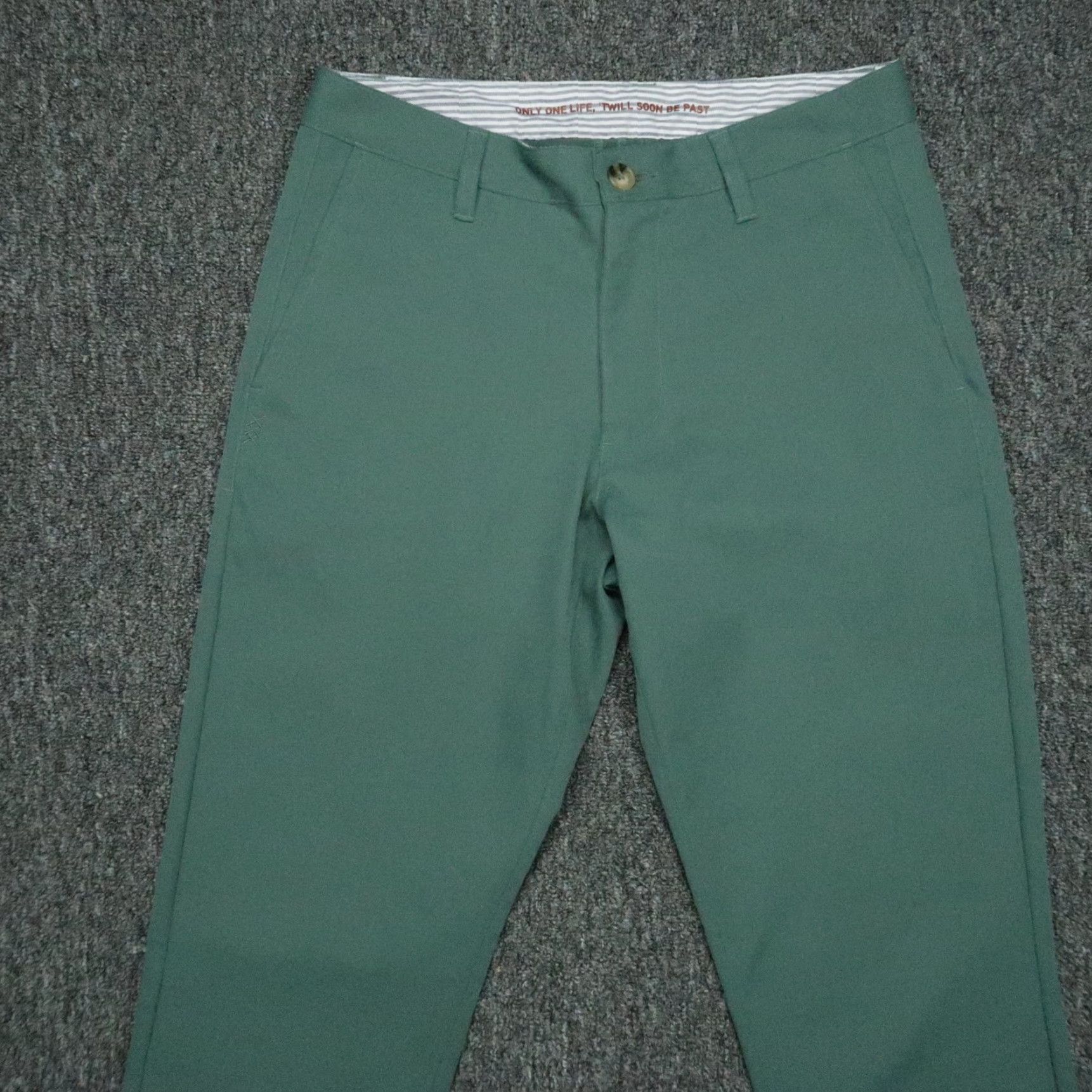 Rhone Rhone Pants Mens 28x34 Green Tech Chino Performance Twill Slim Fit Size US 28 / EU 44 - 2 Thumbnail