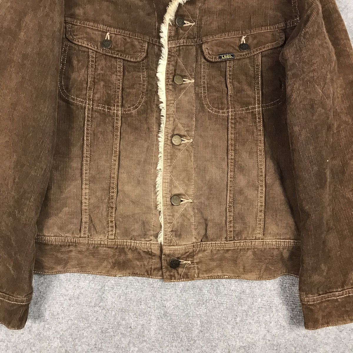 Japanese Brand × Lee LEE CORDUROY SHERPA BUTTON SUNFADED JACKET Size US S / EU 44-46 / 1 - 3 Thumbnail