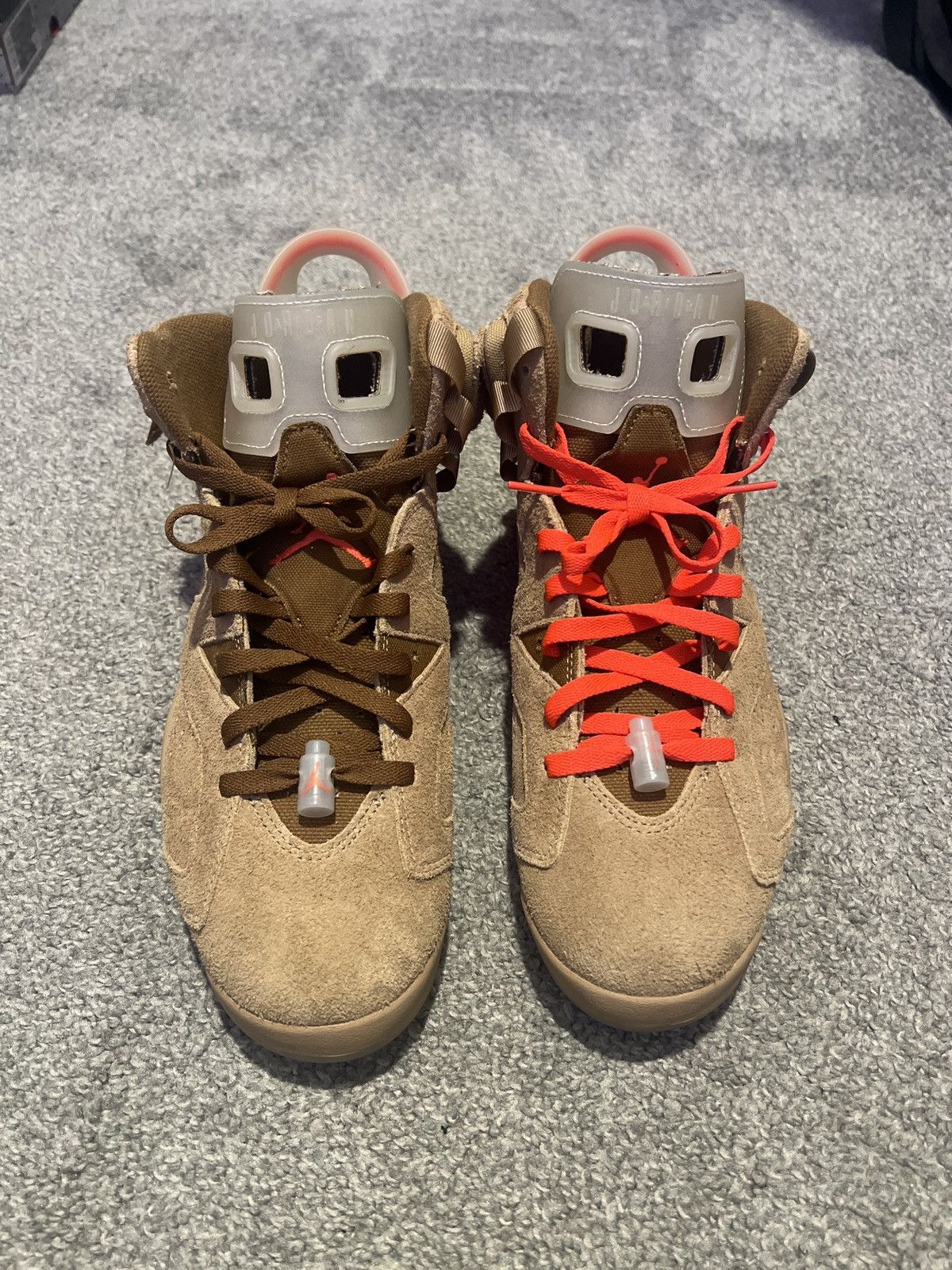 Jordan Brand × Travis Scott Travis Scott x Air Jordan Retro 6 British Khaki Size US 11.5 / EU 44-45 - 2 Thumbnail
