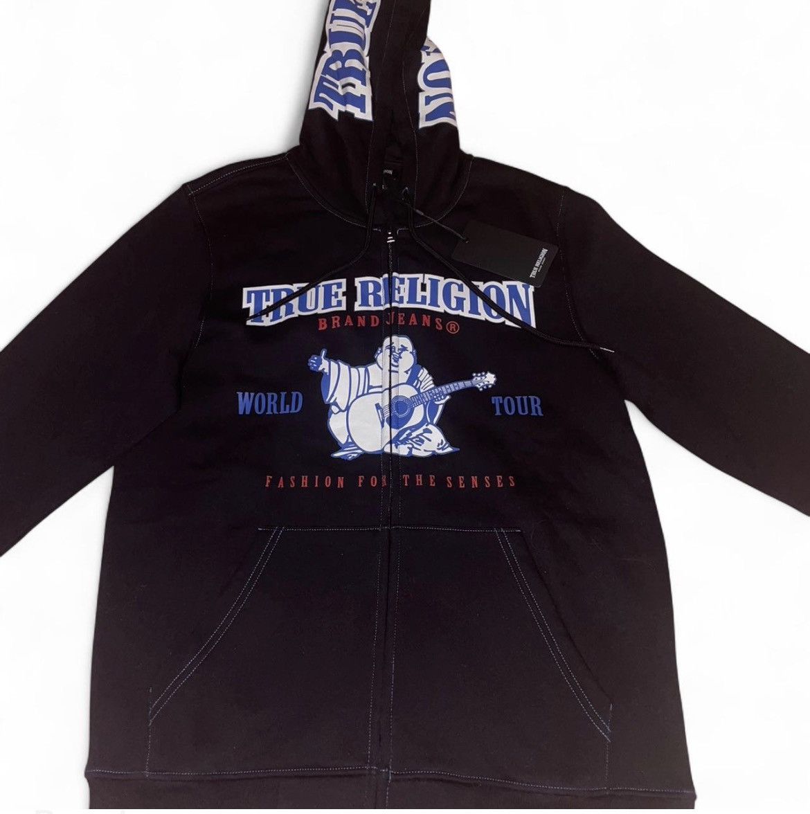 True Religion Black Buddah ZipUp Hoodie NEVER WORN BRAND NEW