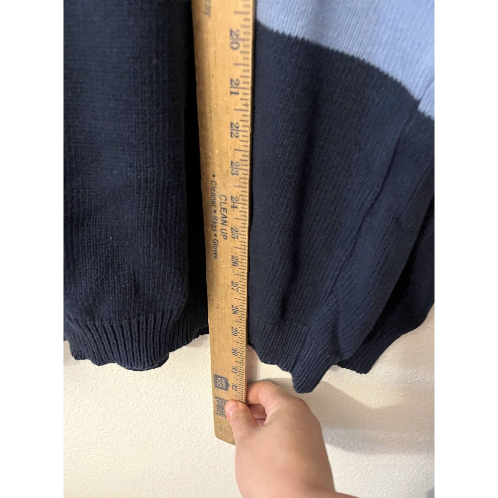 Izod VINTAGE Izod Sweater Mens XL Blue Striped Knit Crew Neck Cotton Made in USA 90s Mens Size US XL / EU 56 / 4 - 5 Thumbnail