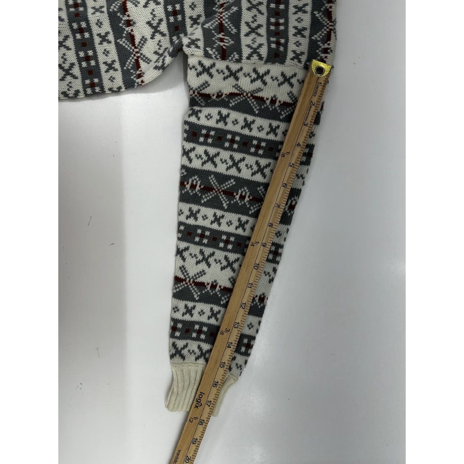 Vintage Alexanders Womens Sweater Size Medium Fair Isle Long Sleeve Tie Waist Pullover Knitted Knit Casual Size M / US 6-8 / IT 42-44 - 7 Thumbnail