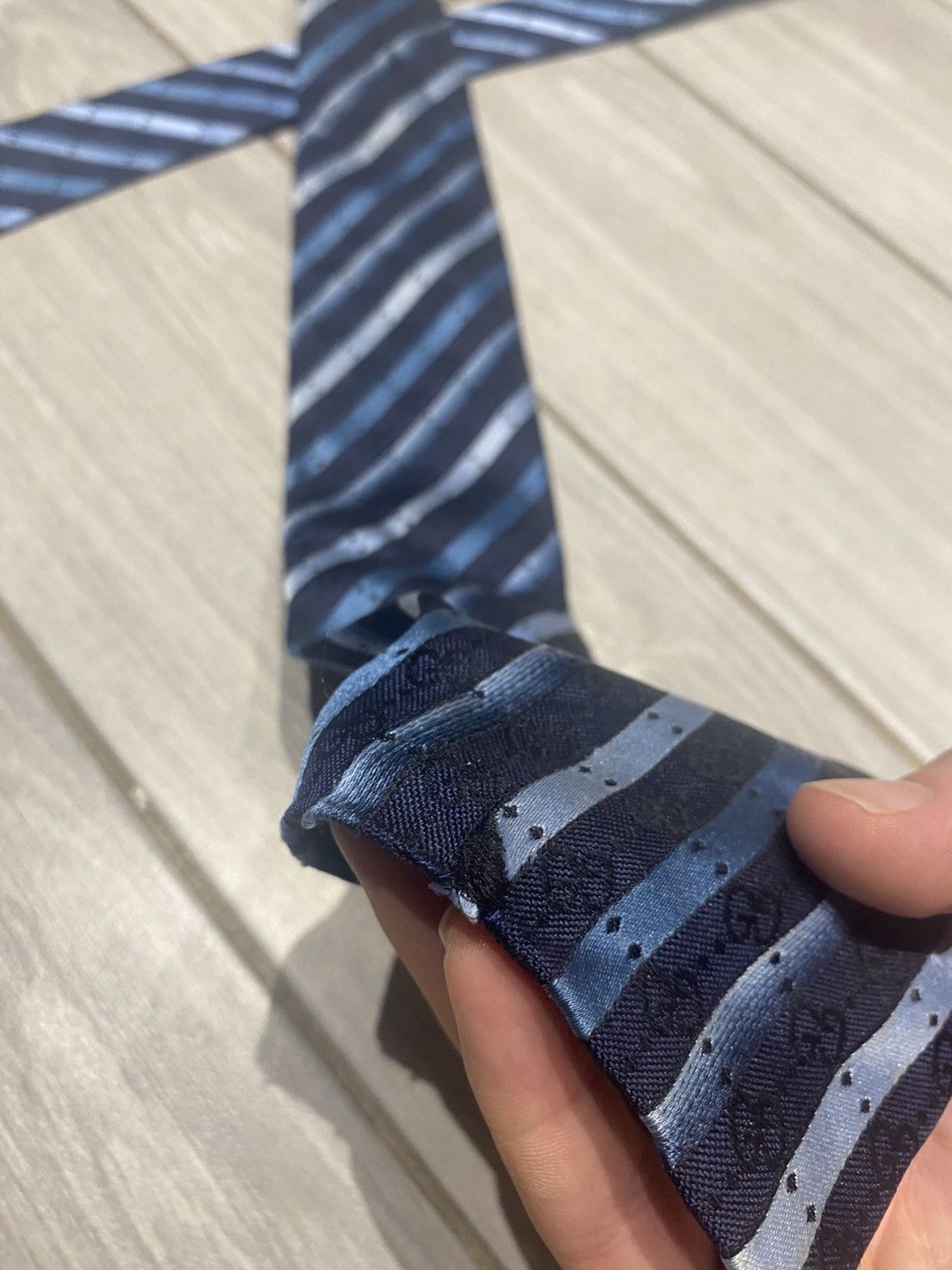 Gucci New collection tie from Gucci monogram blue Size ONE SIZE - 10 Thumbnail