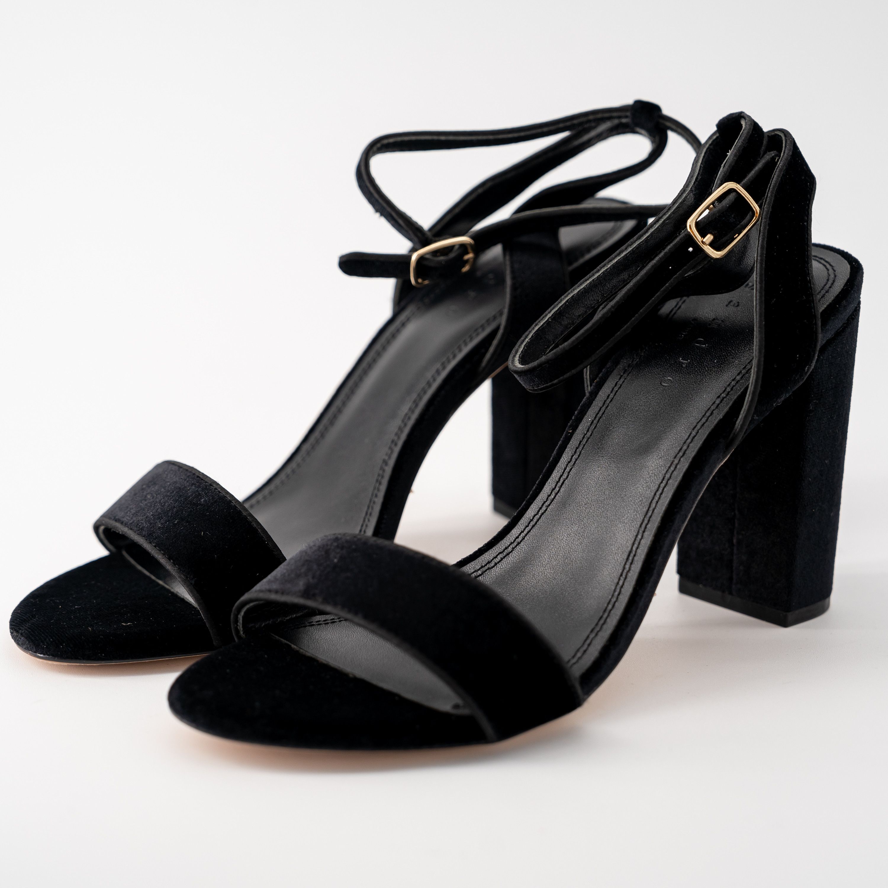 Sandro 40 Sandro Black Sandals Velvet Heels Adrianne Size US 10 / IT 40 - 1 Thumbnail