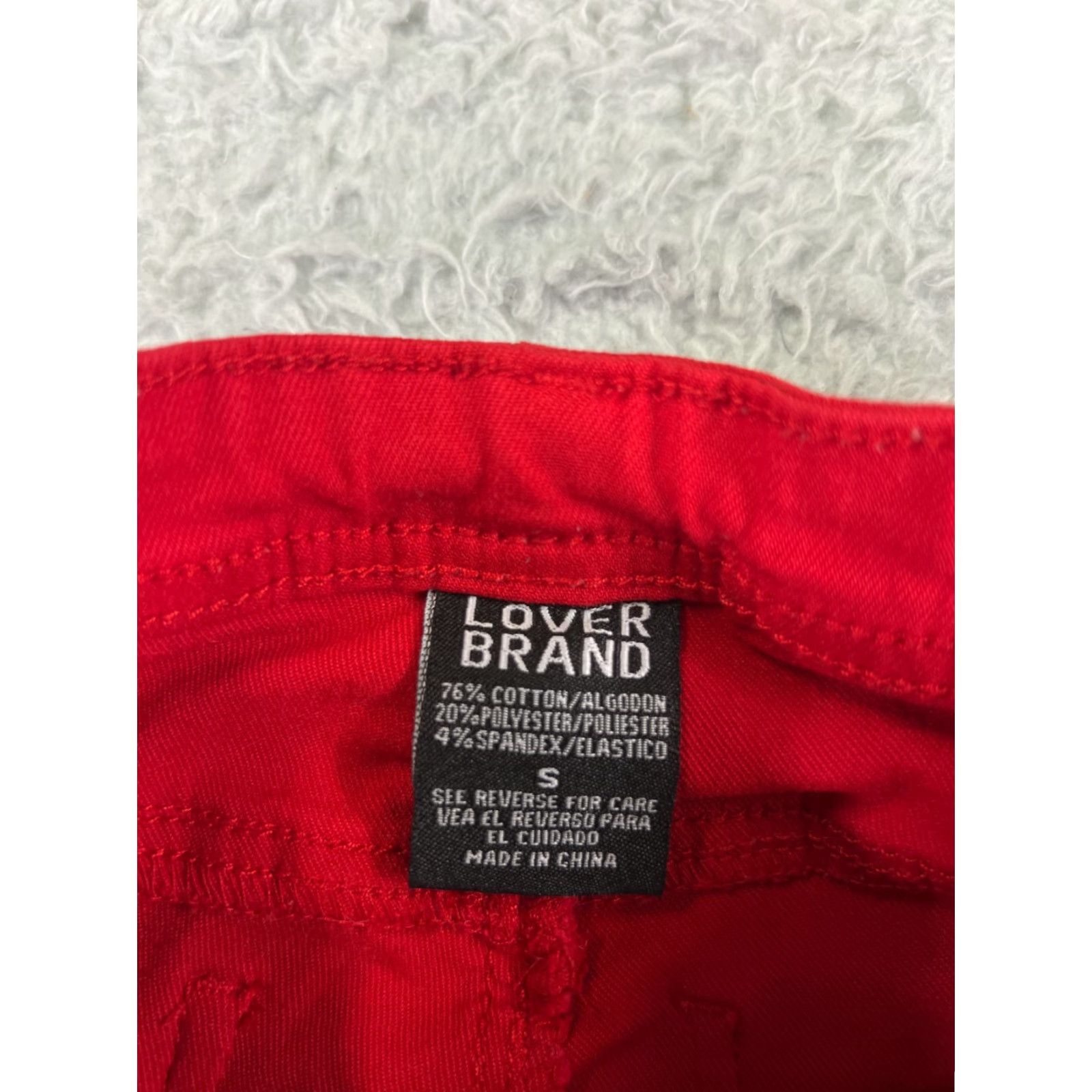 Vintage Lover Brand Jeans Womens Small Red Skinny Cotton Blend Stretch Mid Rise 20x28 5-Pocket Design Size 28" / US 6 / IT 42 - 6 Thumbnail