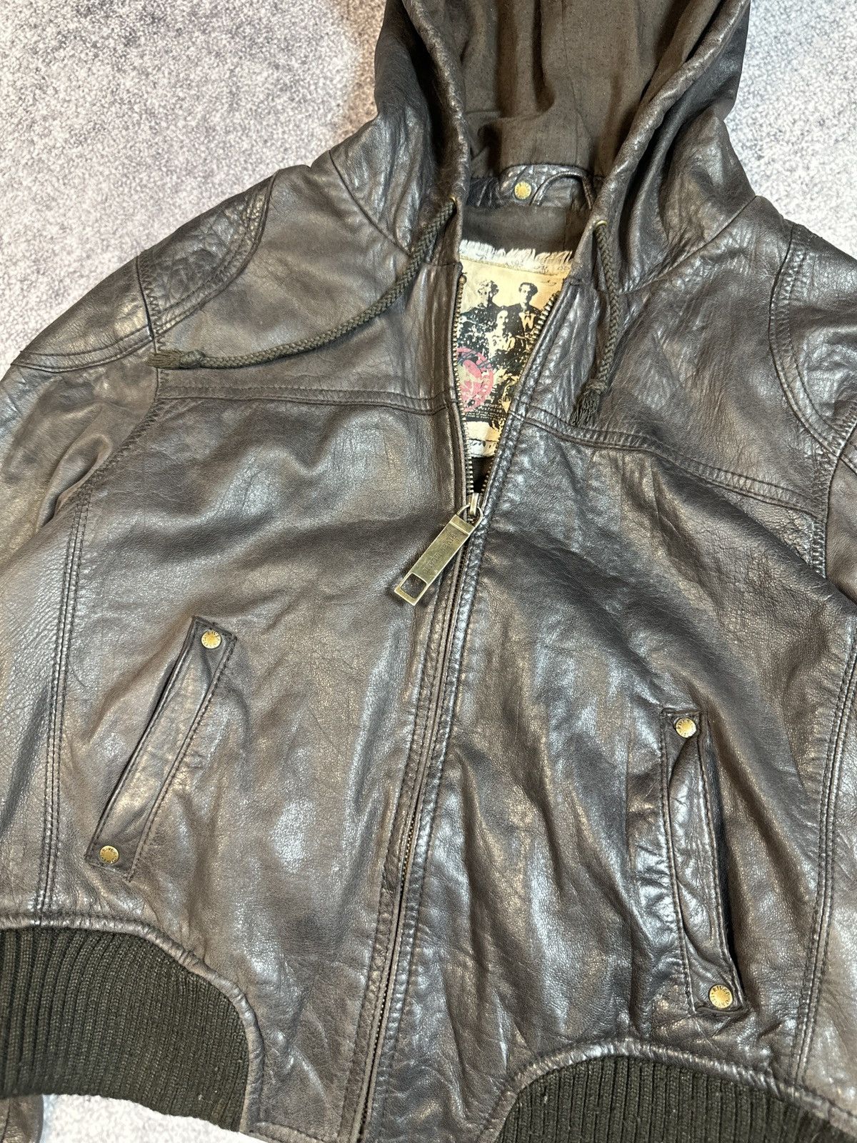 Other Y2K Opium Brown Leather Jacket Avant Garde Rare Style USA M Size M / US 6-8 / IT 42-44 - 3 Thumbnail